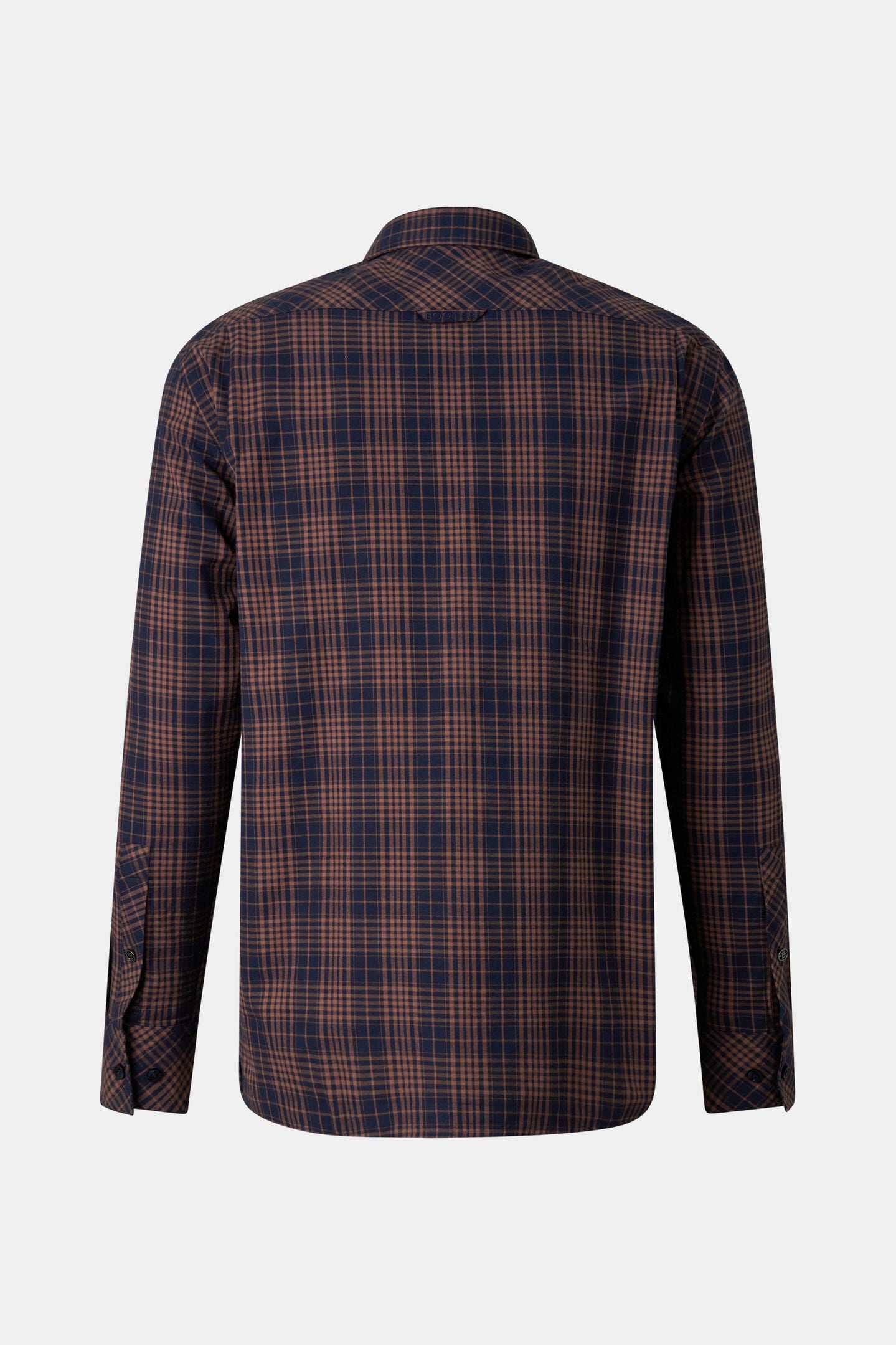 Hardy cotton shirt Brown/navy blue
