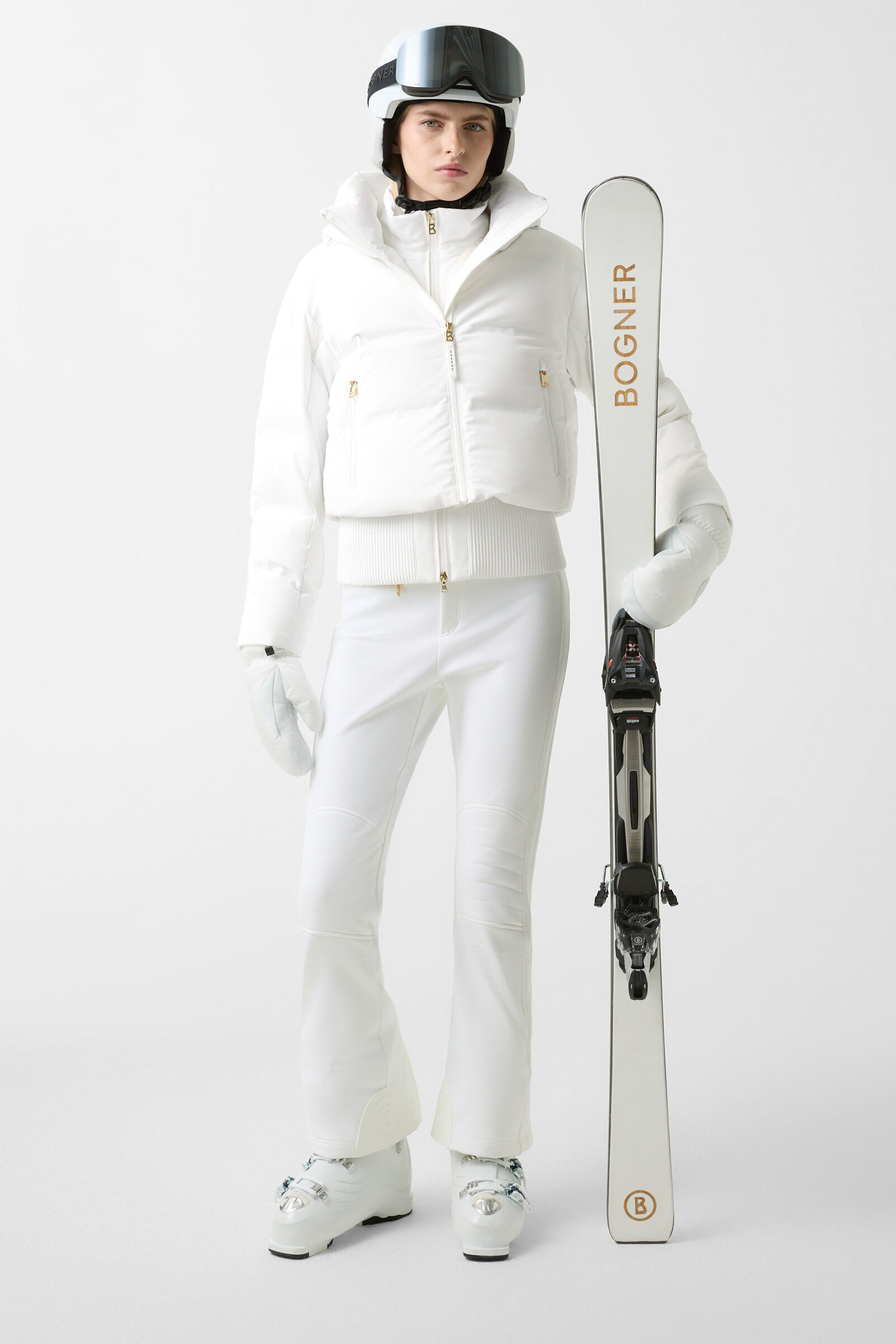 Suri 2-in-1 down ski jacket White