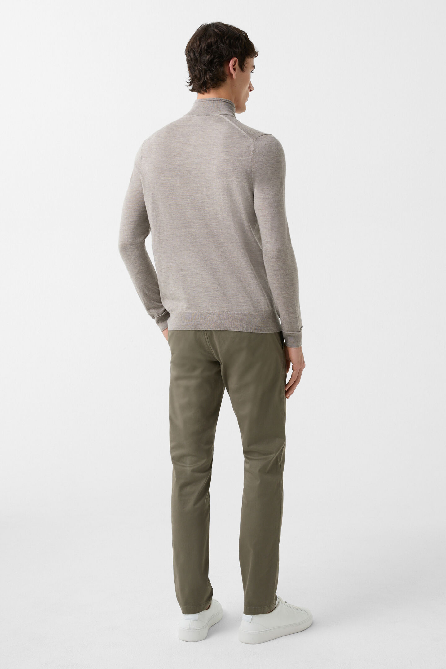 Ouri Half-zip pullover Beige