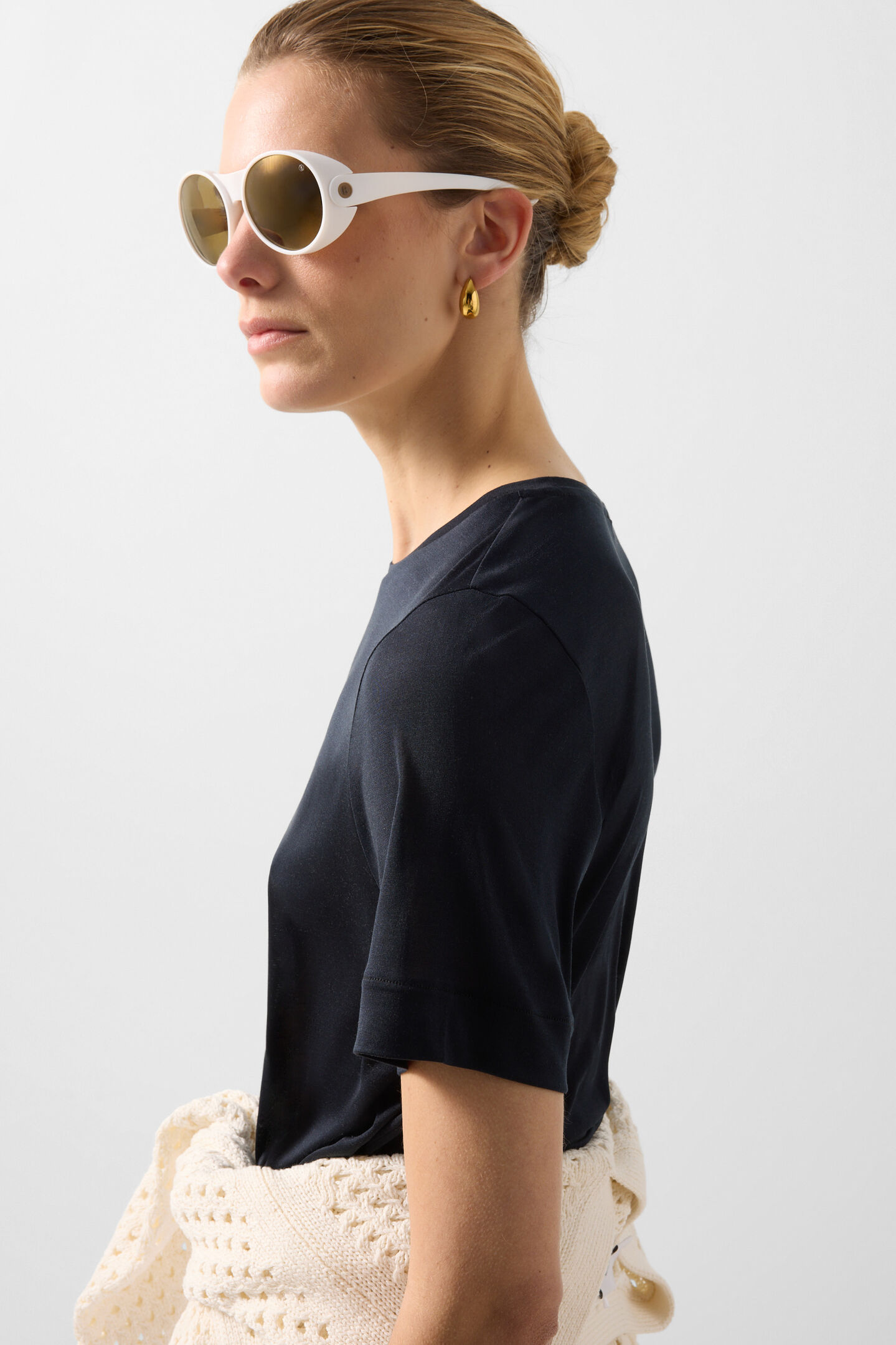 Seiden-Shirt Sienna Schwarz