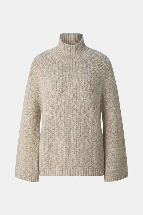 Alpaka-Mix-Pullover Svoni Beige/Grau