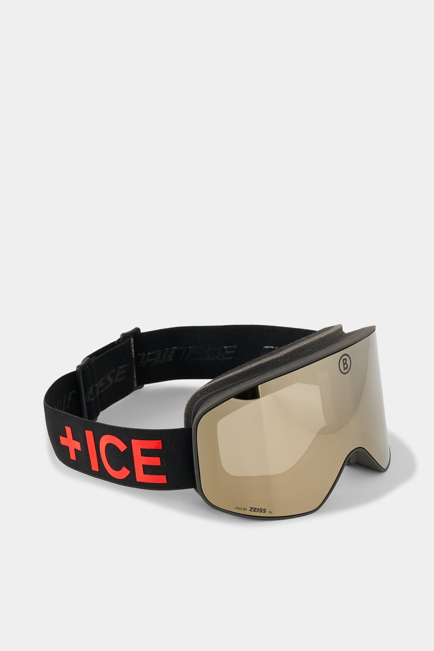 Skibrille Clear Schwarz/Rot