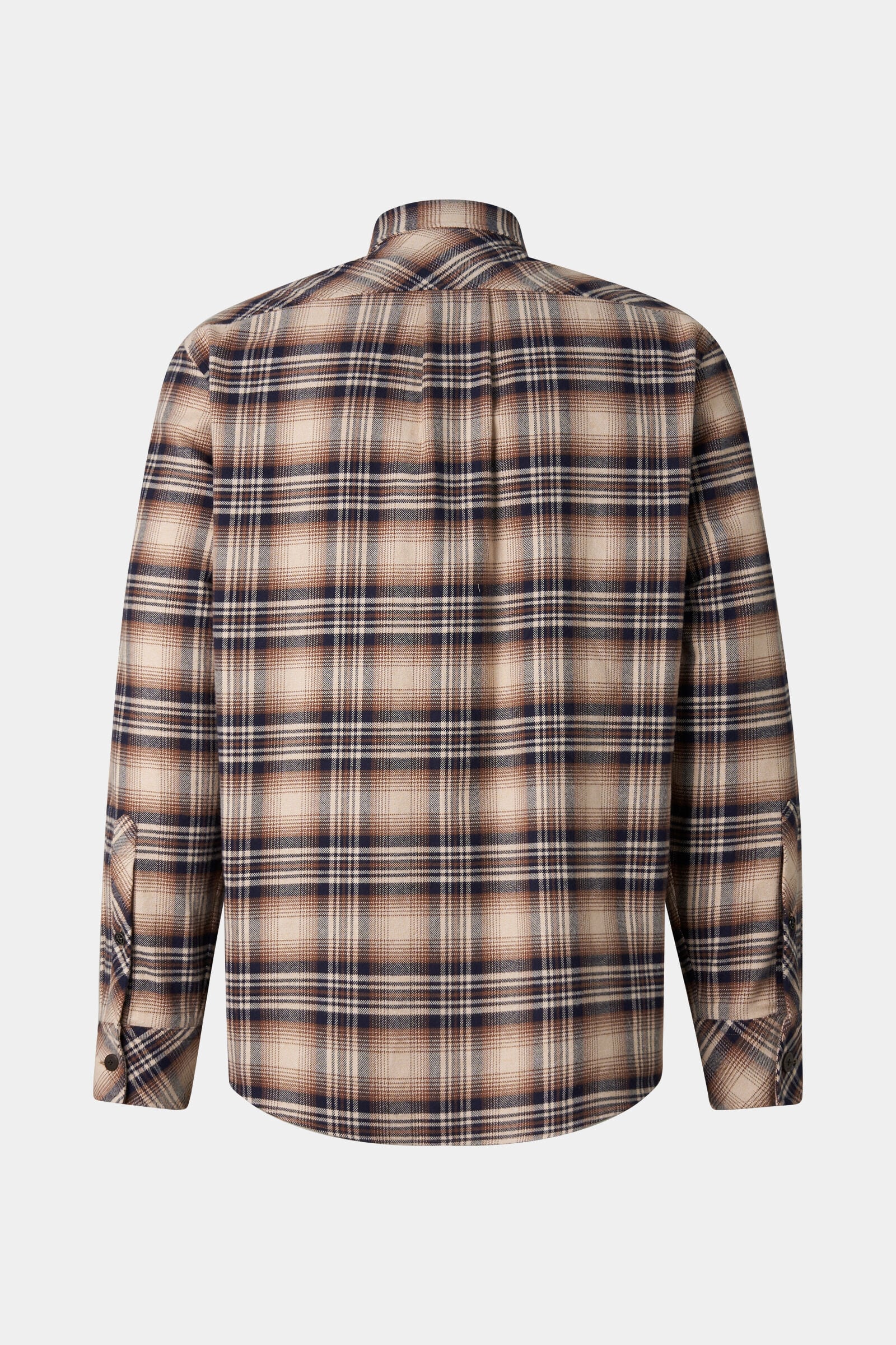 Heiko flannel shirt Beige/Navy Blue
