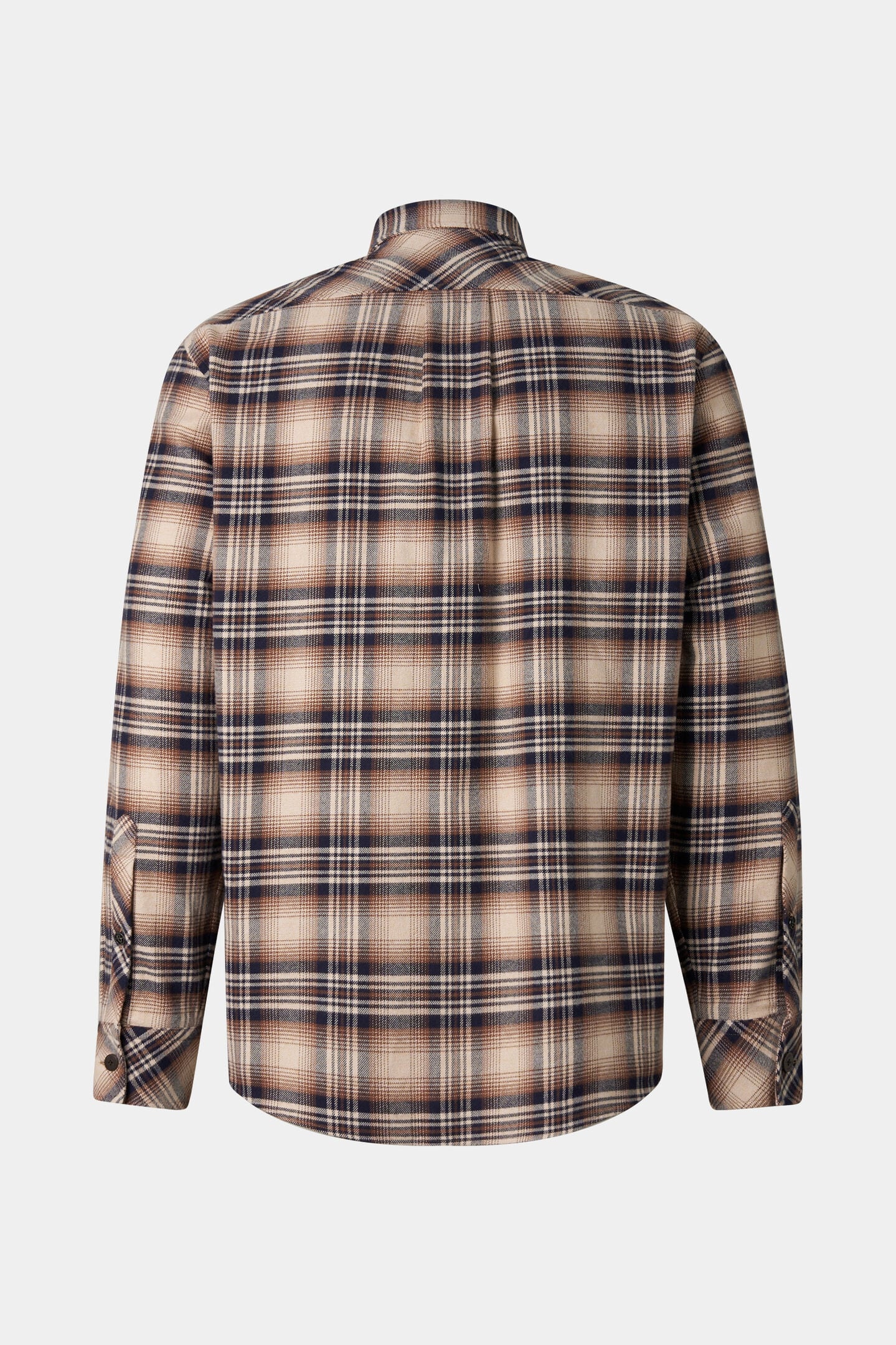 Heiko flannel shirt Beige/Navy Blue