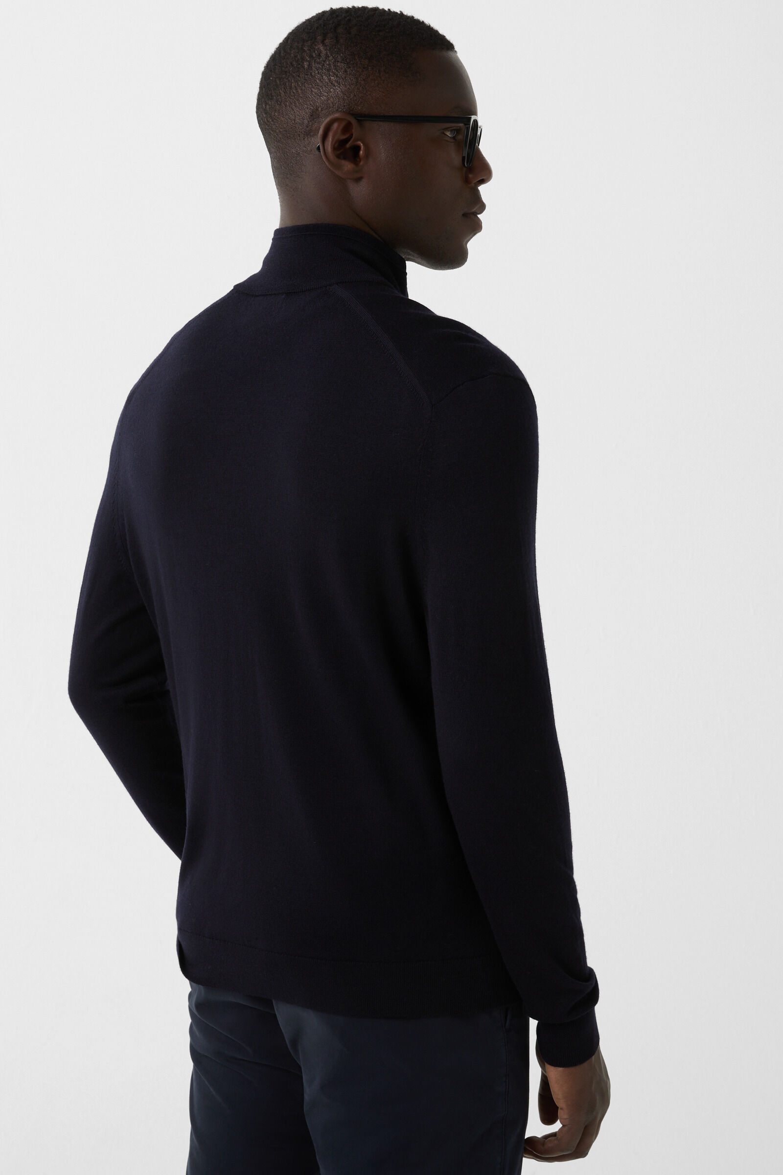 Knit jacket Oscar Navy blue