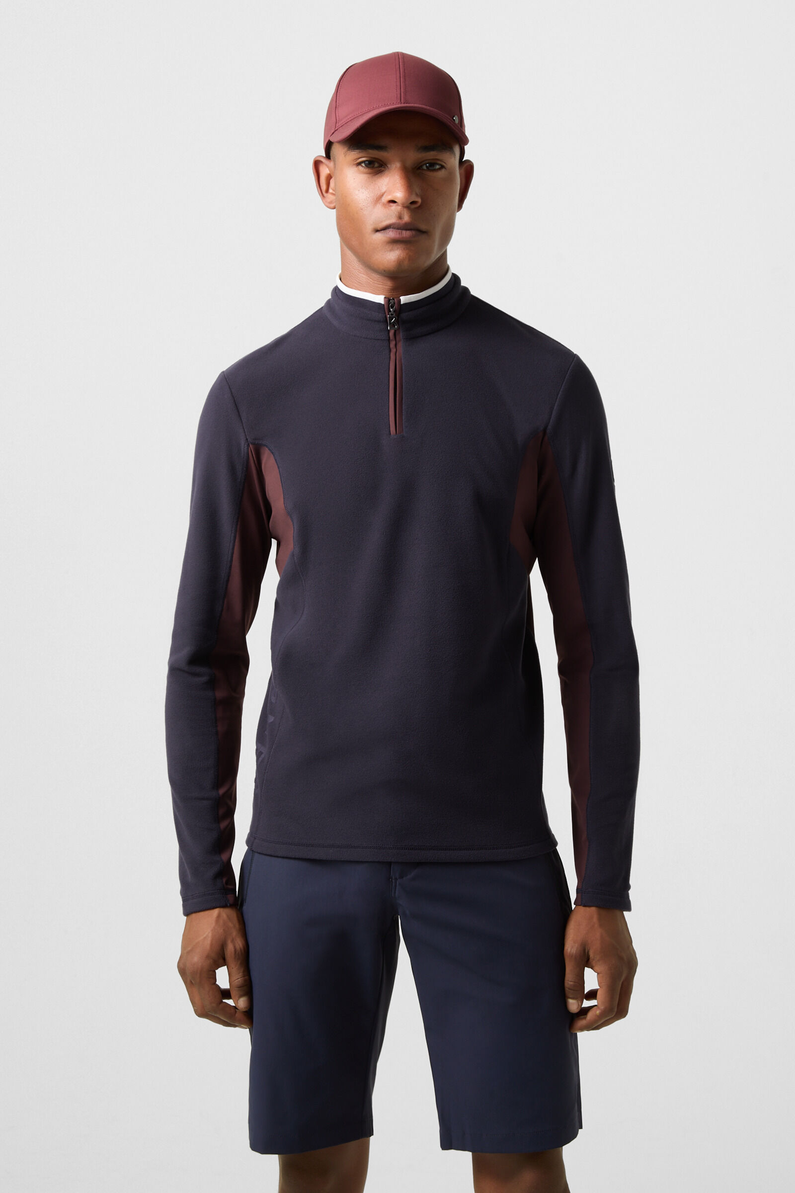 Giacomo fleece first layer Navy blue/bordeaux