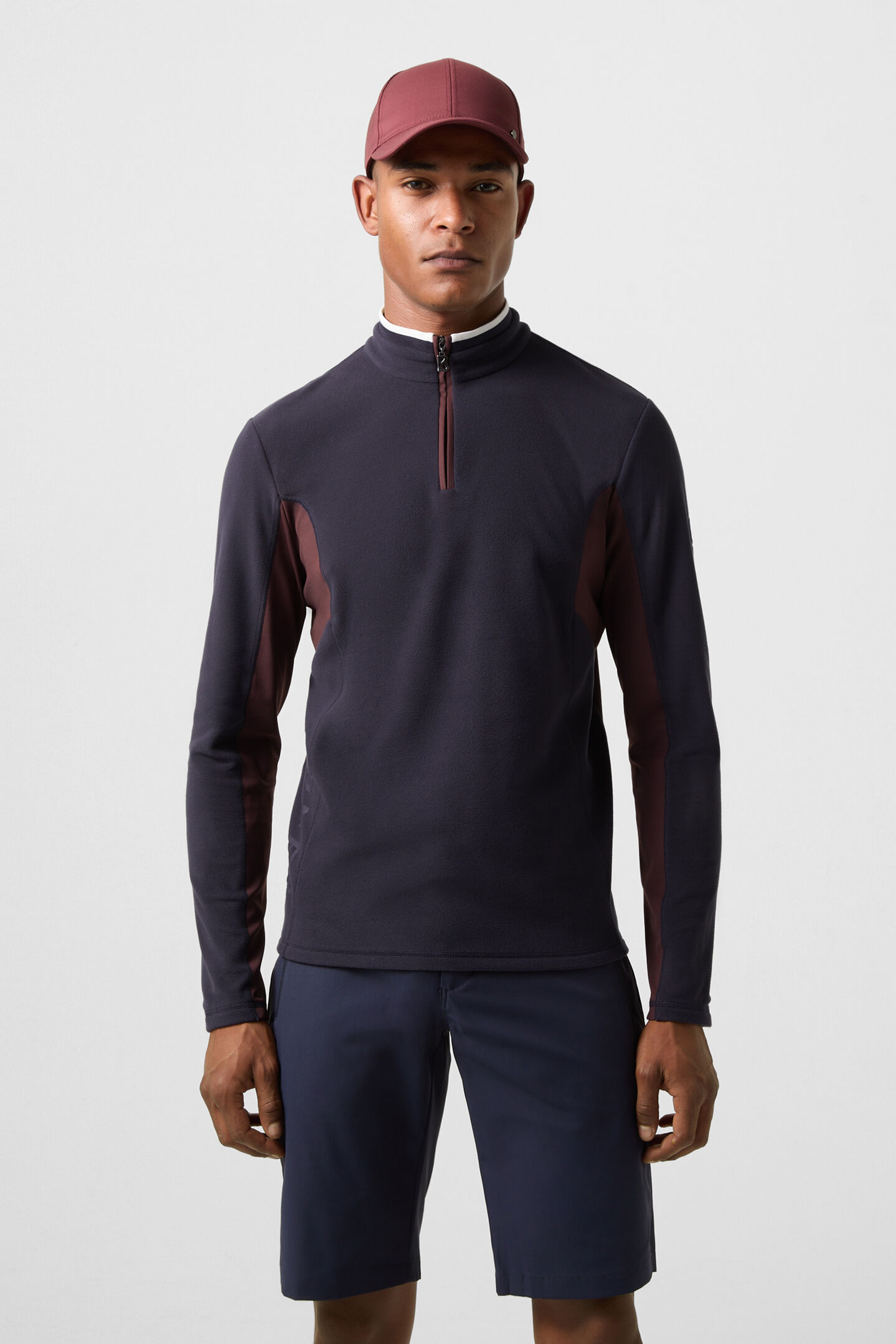 Fleece First Layer Giacomo Navy-Blau/Bordeaux