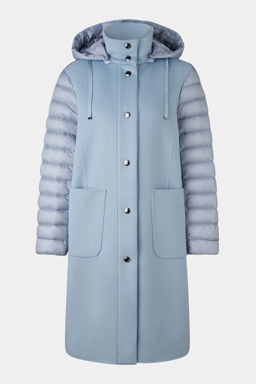 Isy woollen down coat Light blue