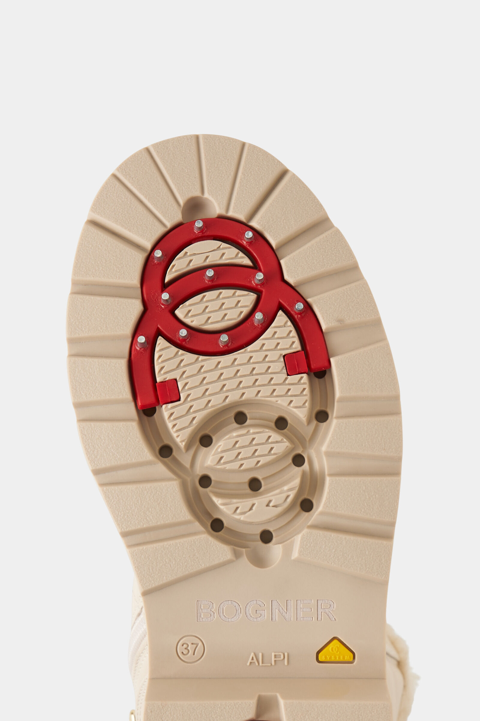 Halfhoge laarzen St.Moritz met spikes Beige