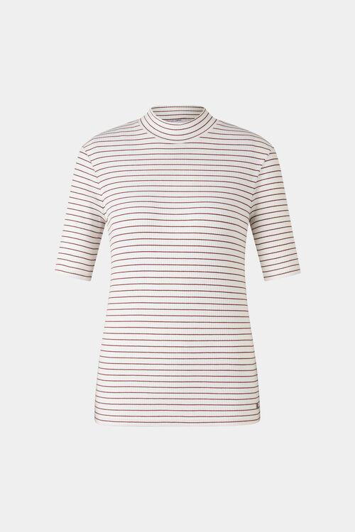 T-Shirt Riva Weinrot/Off-White