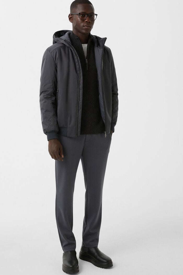 Pure new wool cashmere troyer Derek Anthracite Pure new wool cashmere troyer Derek Anthracite