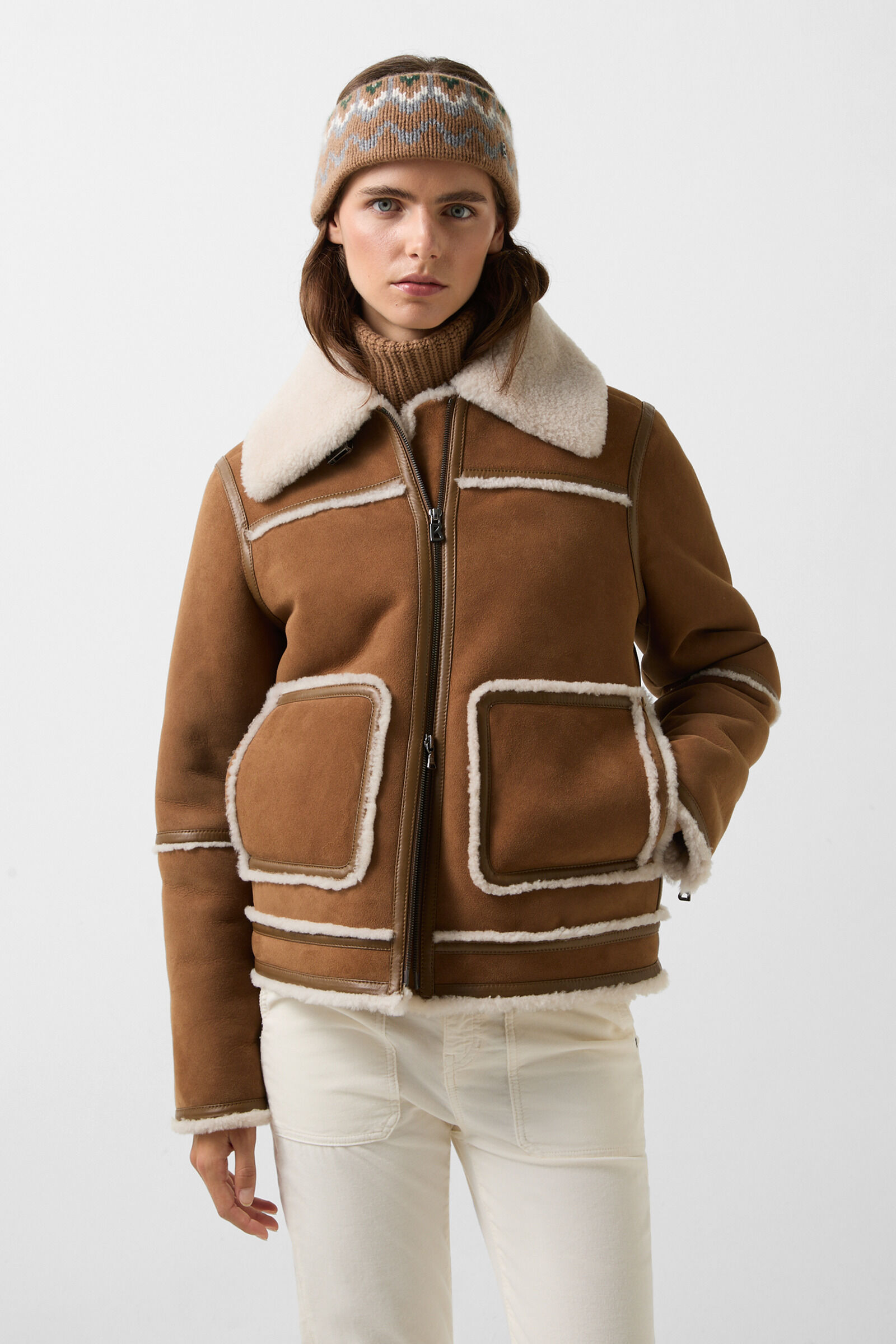 Pelina lambskin quilted jacket Camel