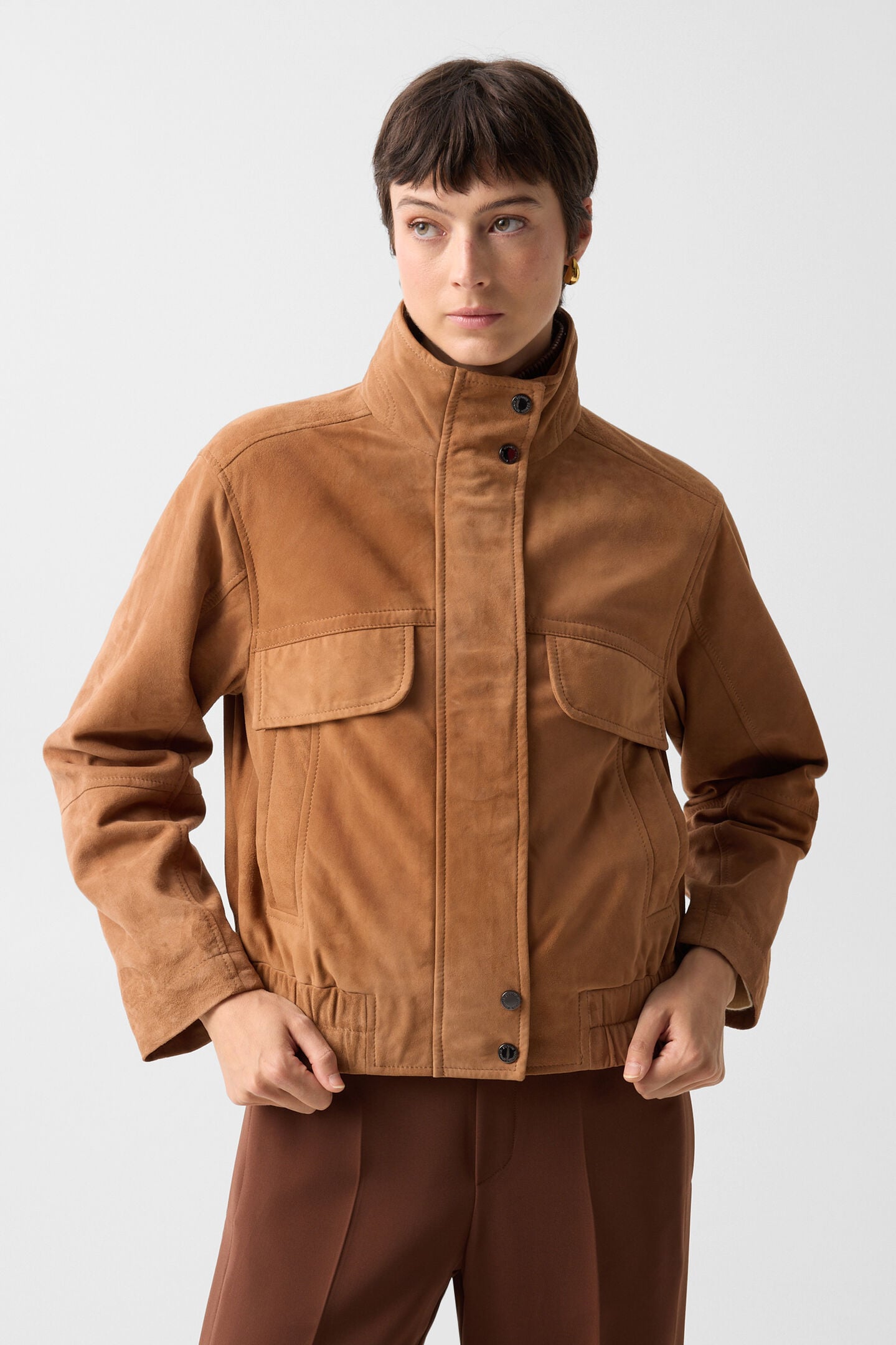 Leder-Blouson Anouk Cognac