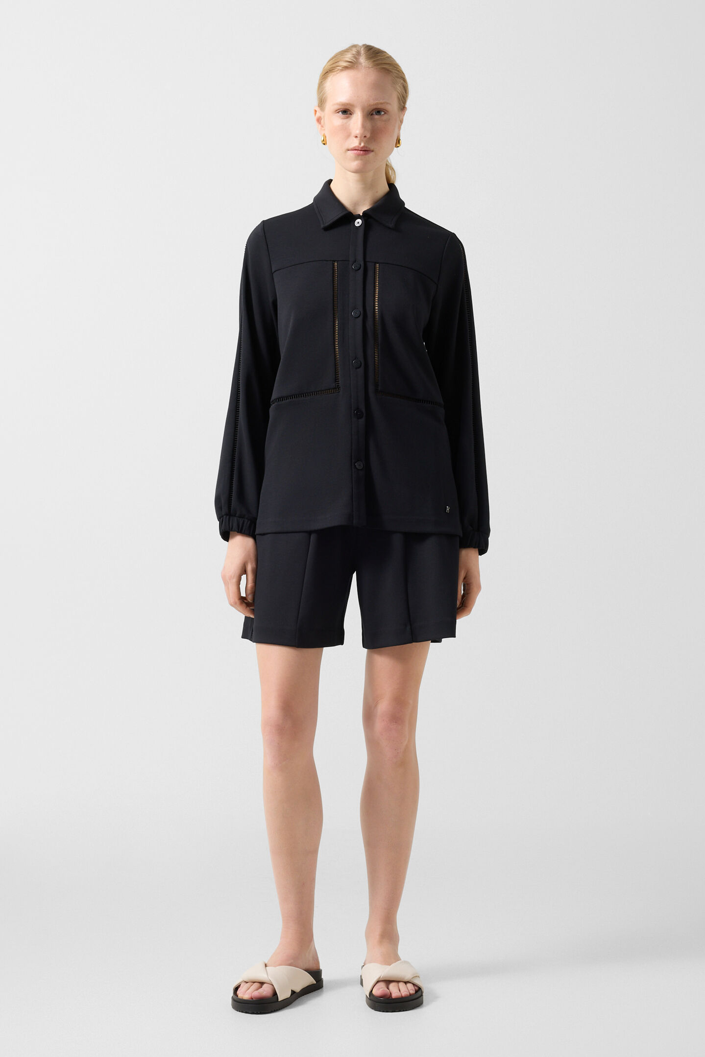 Raquel jersey overshirt Black