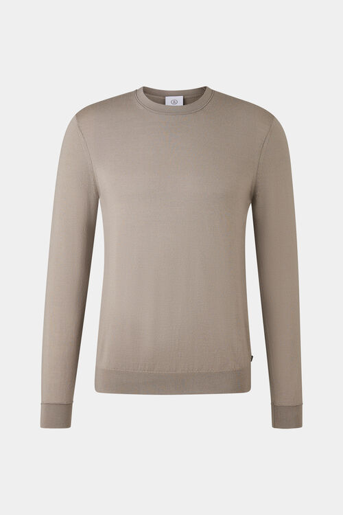 Fine knit jumper Ole Taupe
