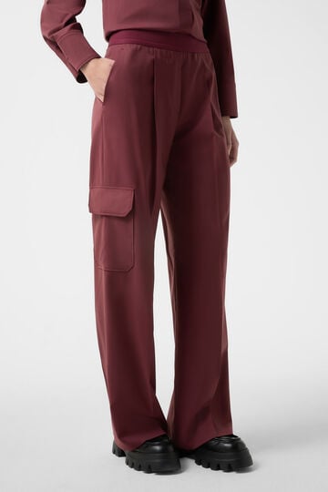 Pantalon cargo Yoko Rouge vin Pantalon cargo Yoko Rouge vin