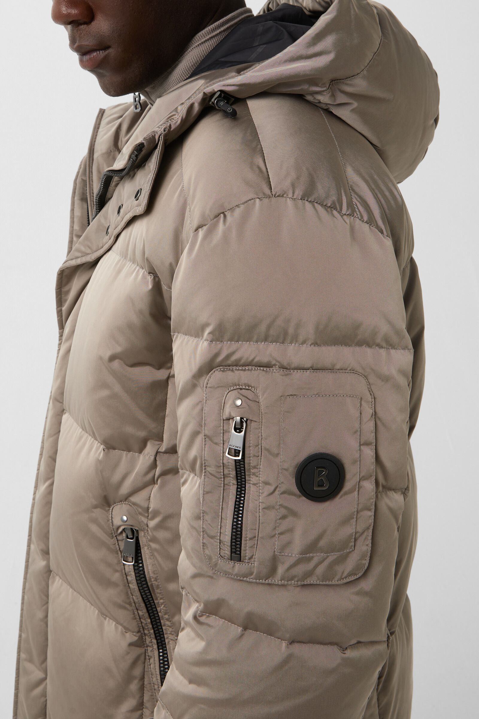 Jones down short coat Greige