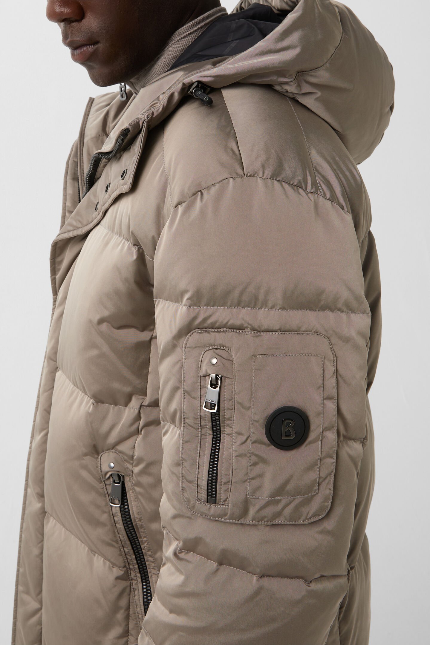 Jones down short coat Taupe