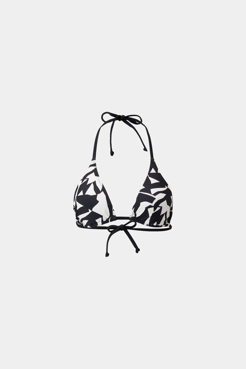 Triangel Bikini-Top Gaby Schwarz/Weiß