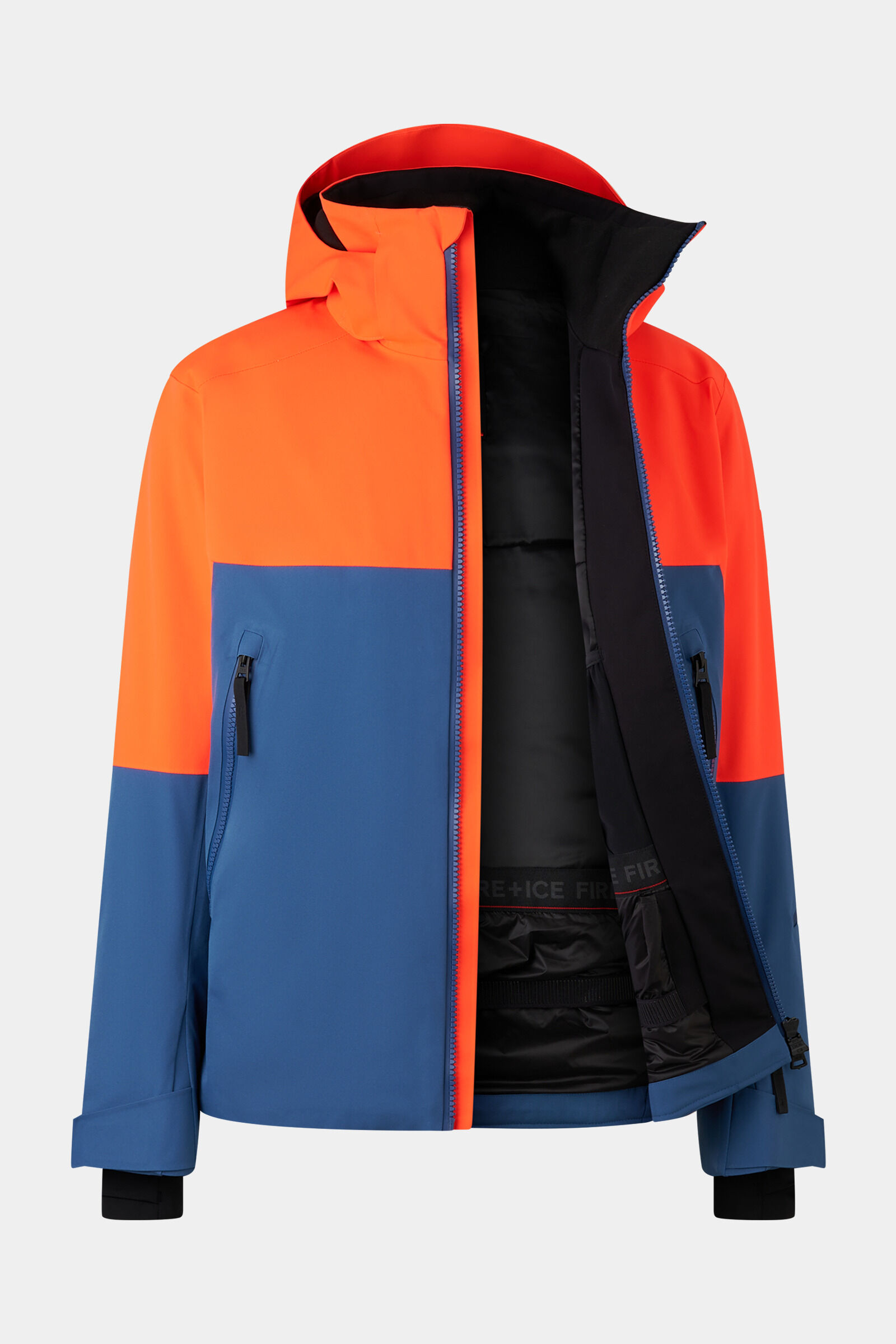 Halor ski jacket Neon orange/blue