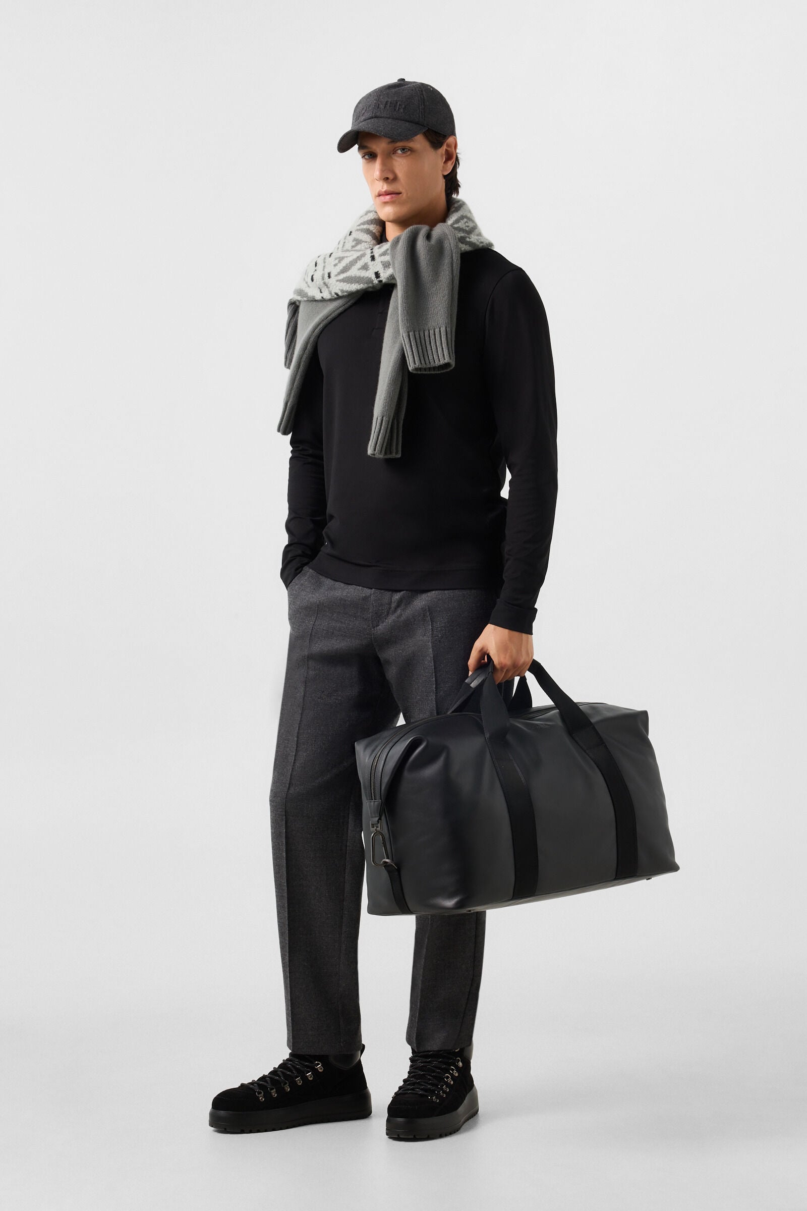 Timon polo long-sleeved top Black