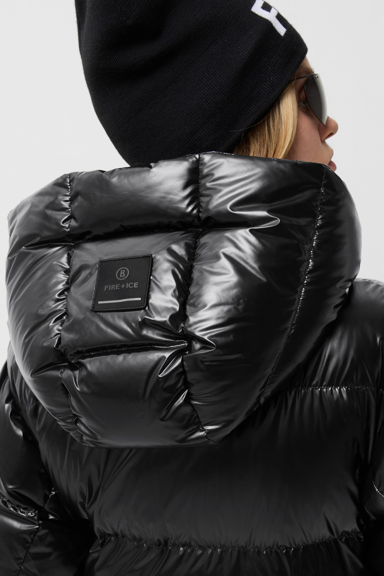 2-in1-Daunenmantel Asta Schwarz