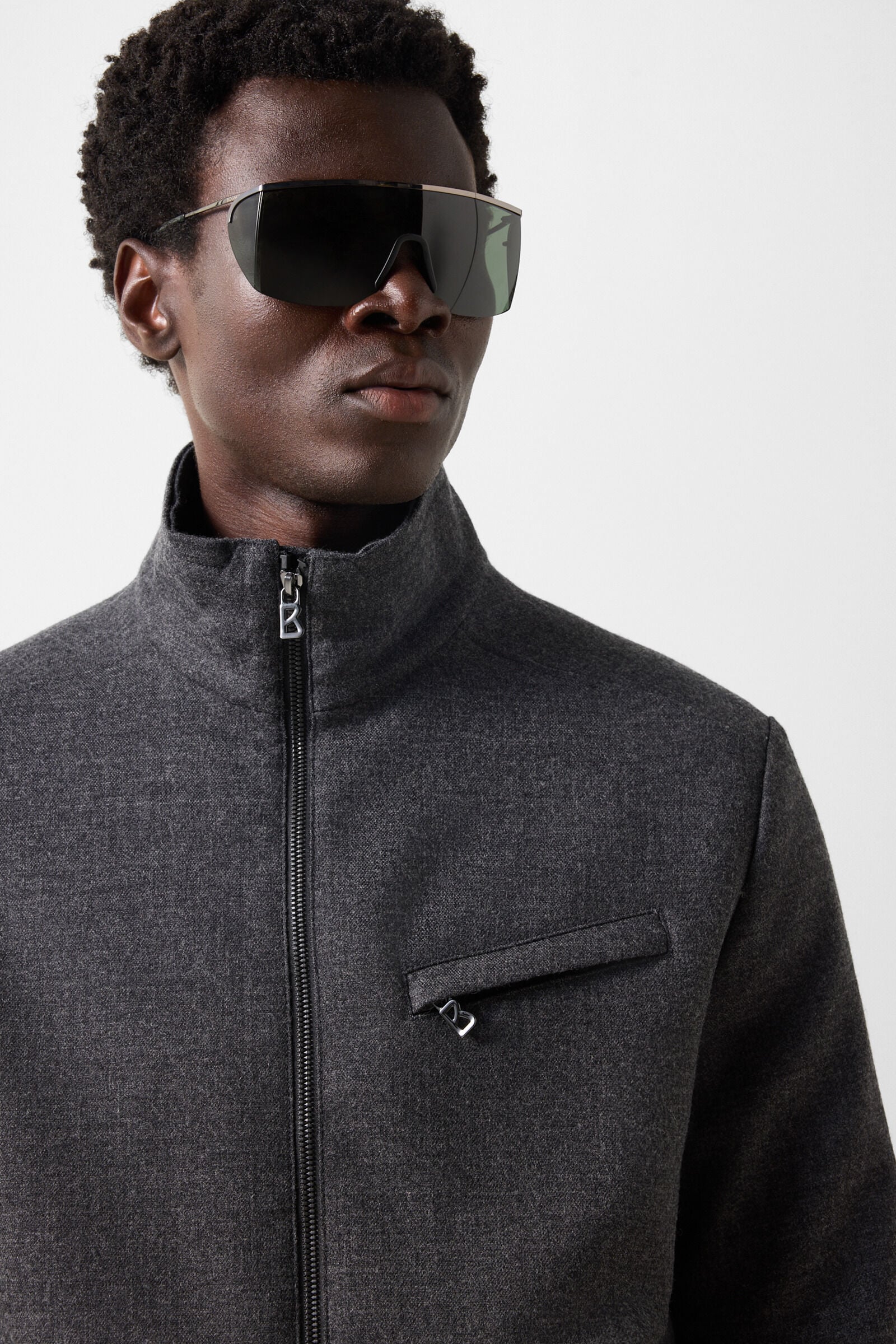 Milan virgin wool blend jacket Anthracite
