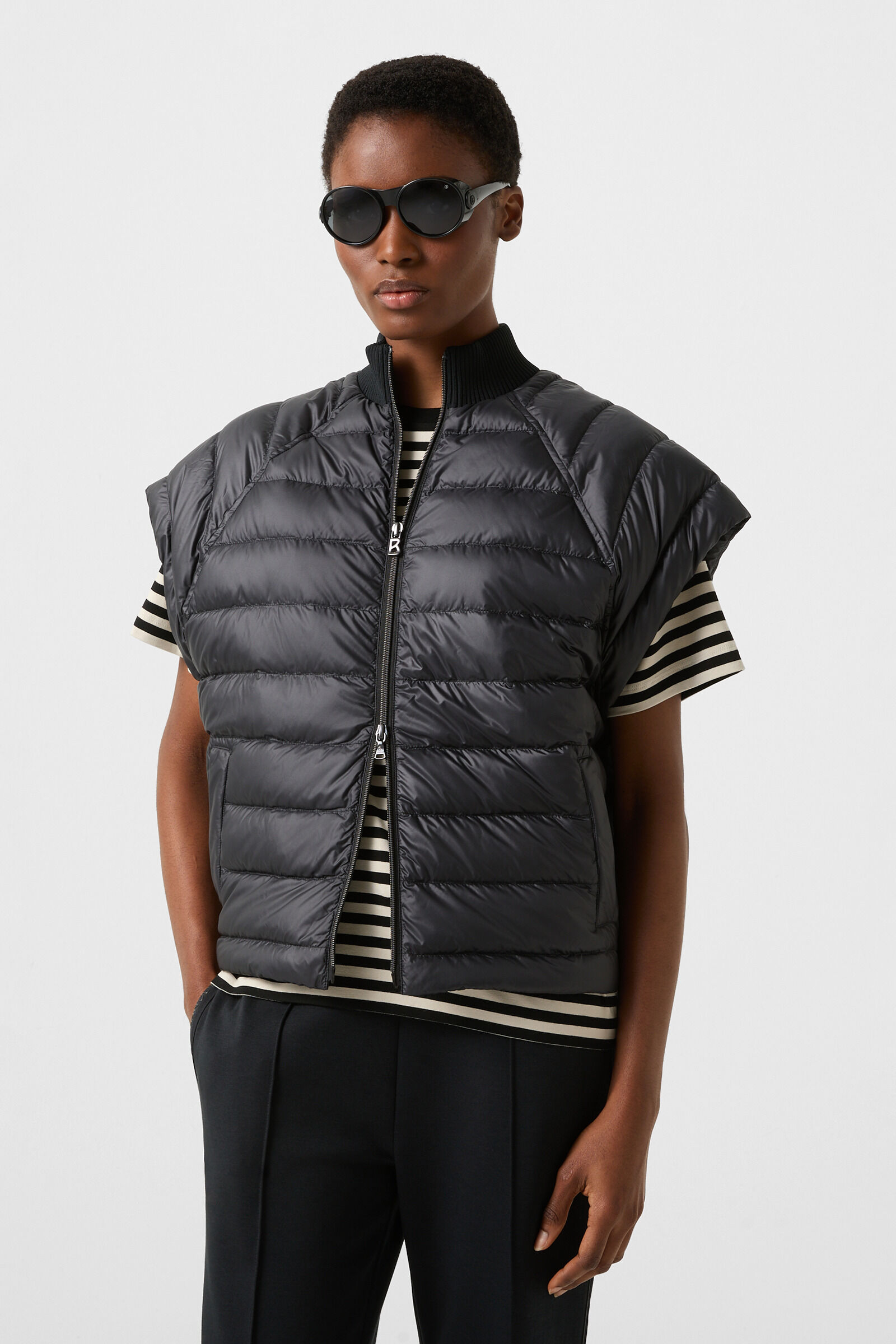 Nahla hybrid down waistcoat Black