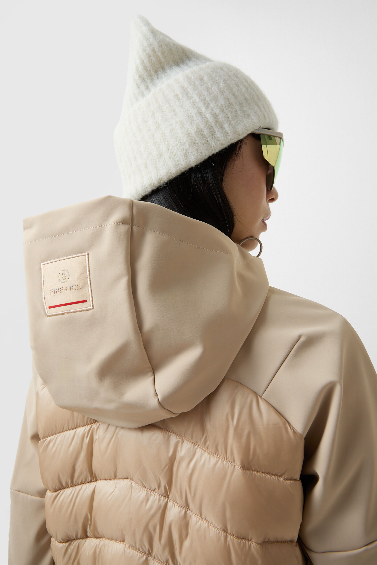 Marian softshell quilted jacket Beige