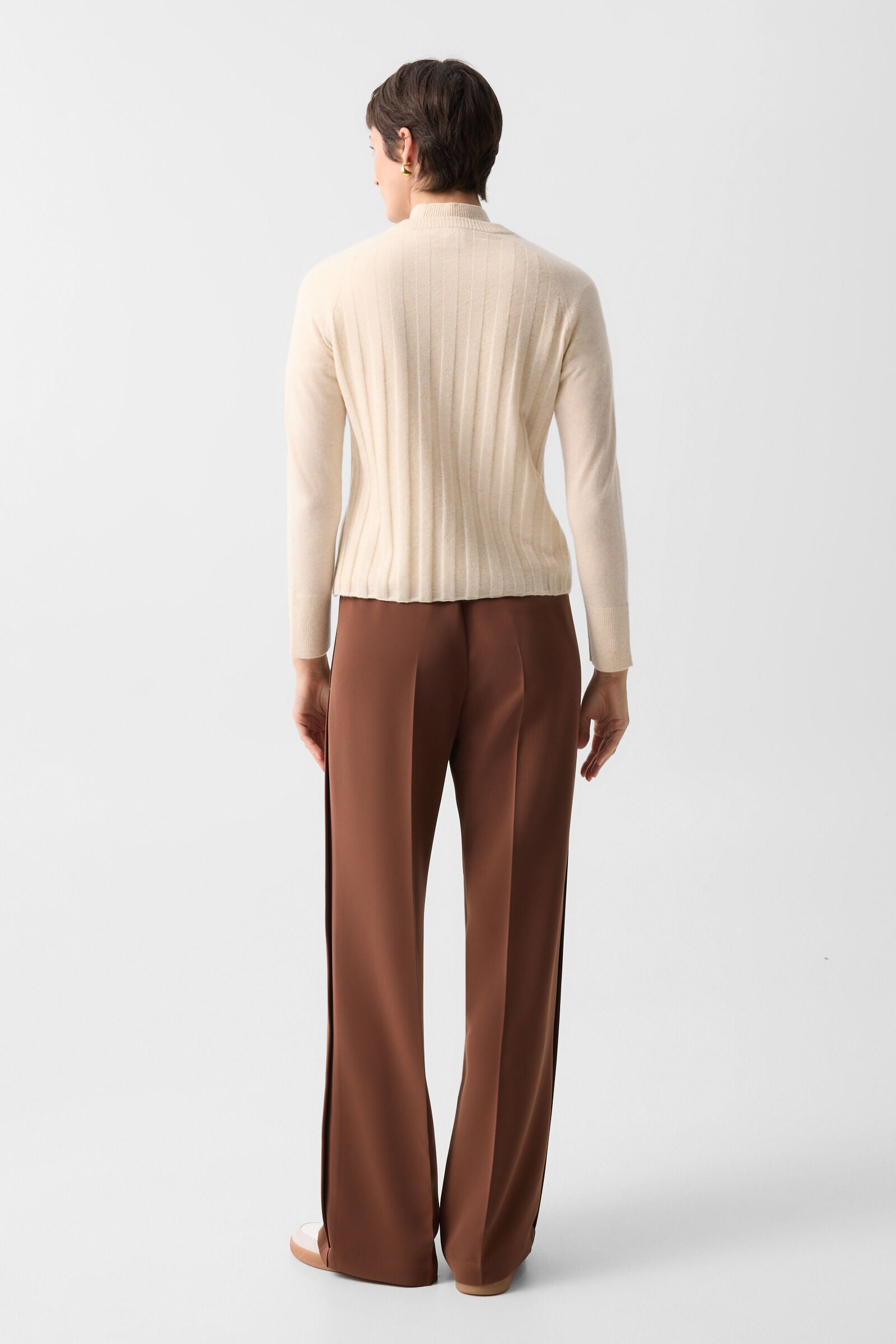 Schurwoll-Kaschmir-Cardigan Tanja Creme