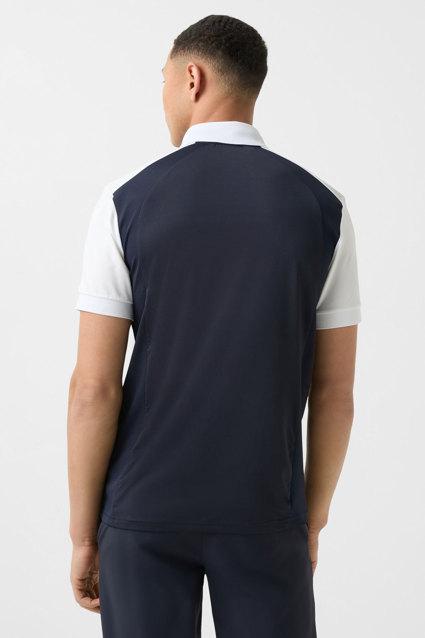 Kjell functional short-sleeved top Navy blue/white