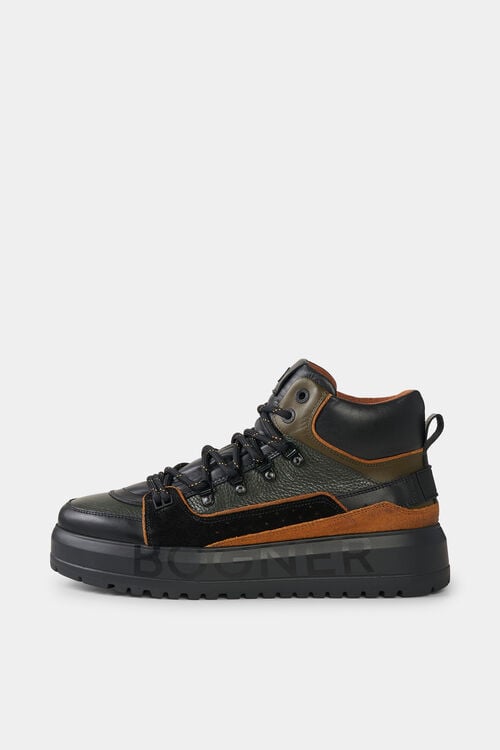 Low Boots Antwerp Black/cognac/olive green