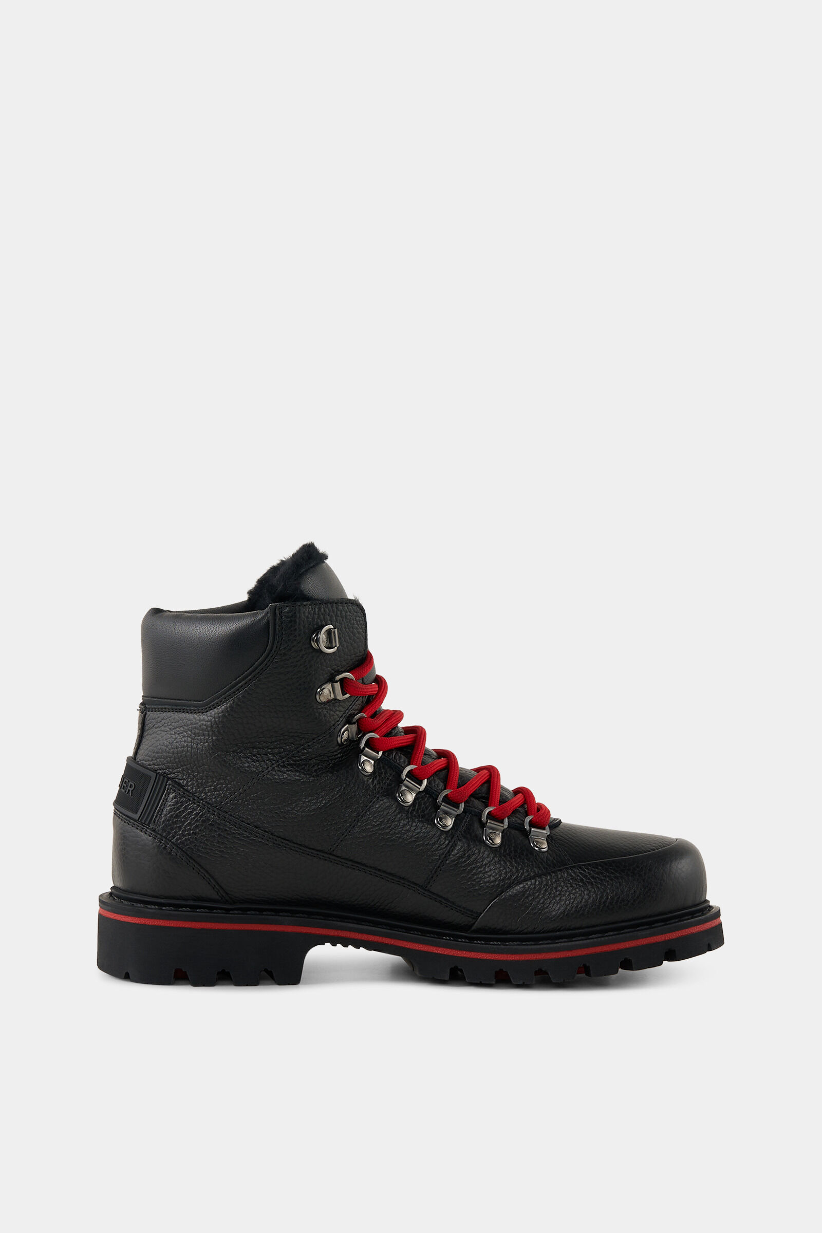 Mid Boots Helsinki with spikes Black/red