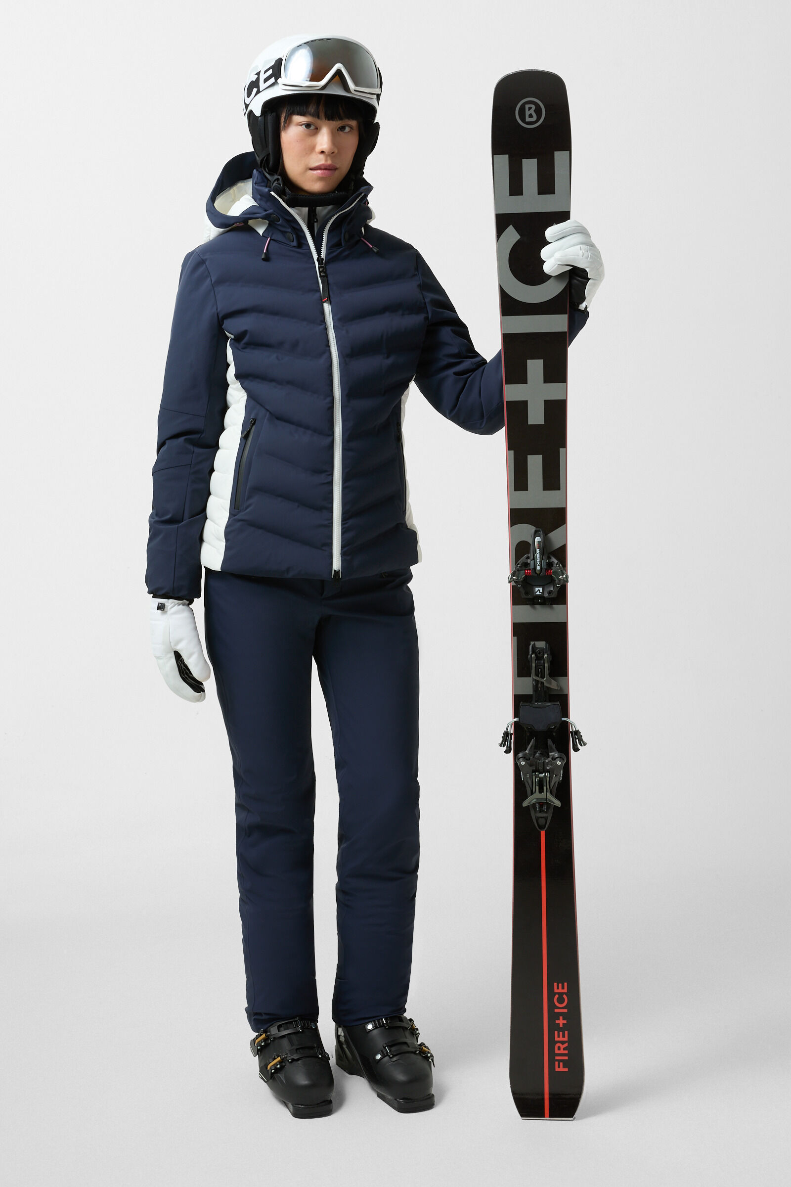 Midlayer Inge White/navy blue