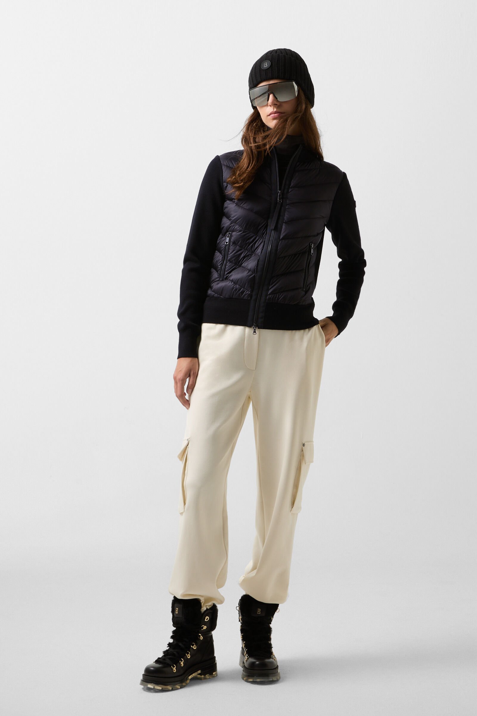 Zilly hybrid knit jacket Black