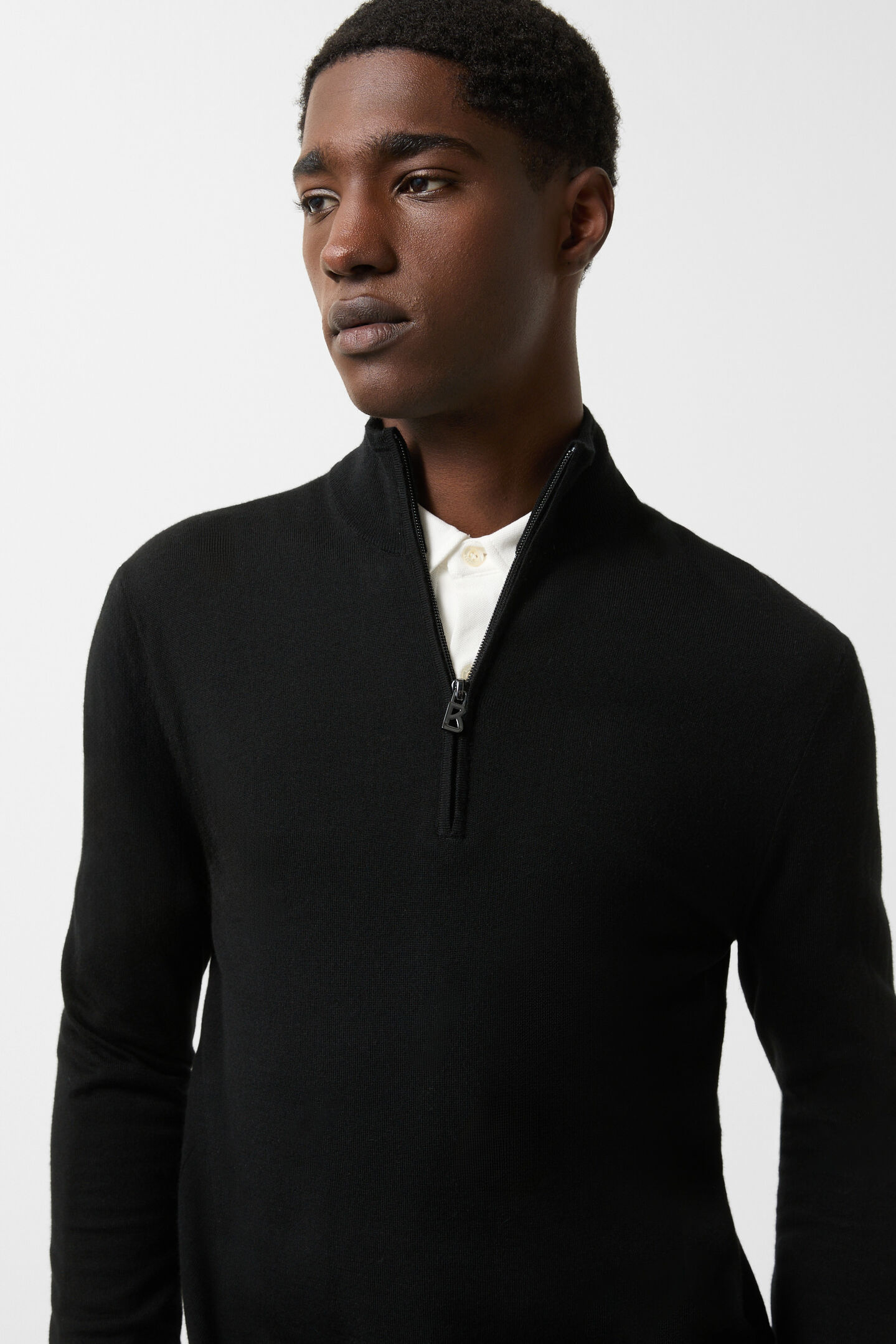 Ouri Half-zippered sweater Black