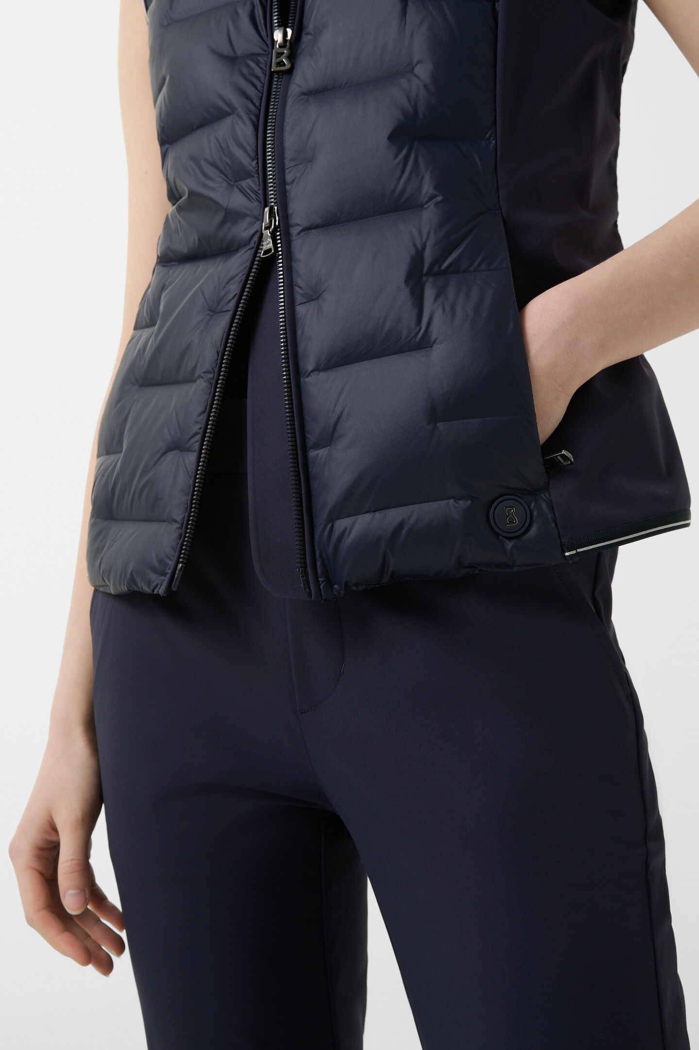 Lorina lightweight down waistcoat Navy blue