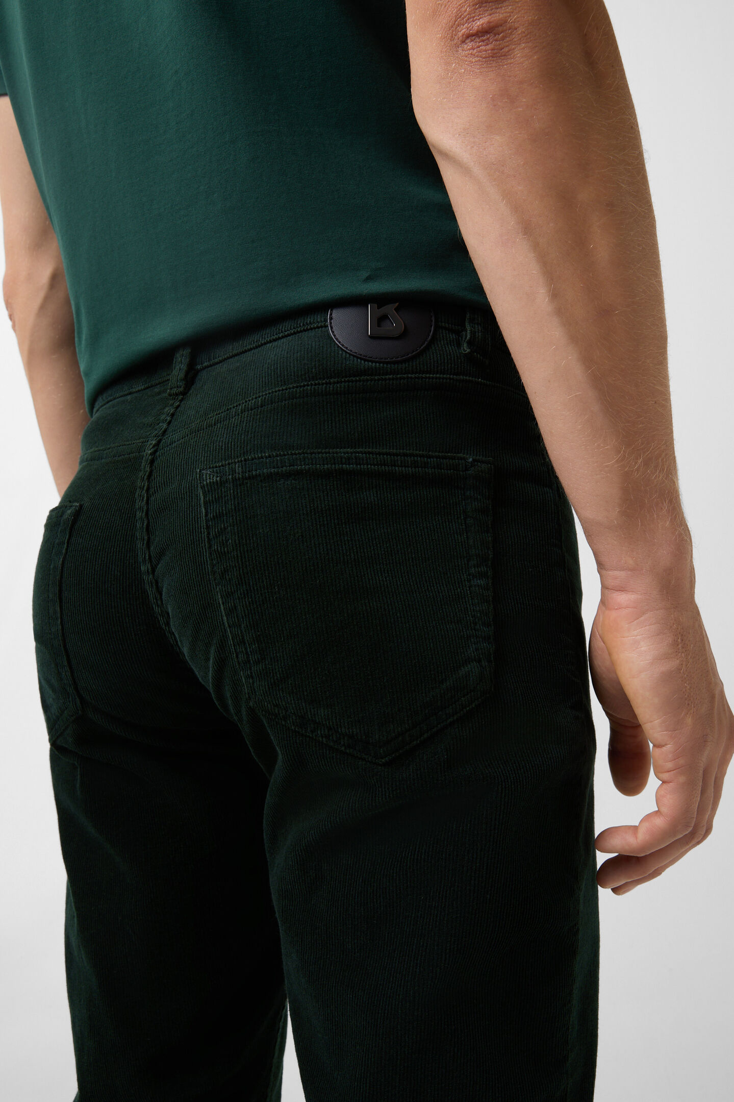 Corduroy broek Brian Donkergroen