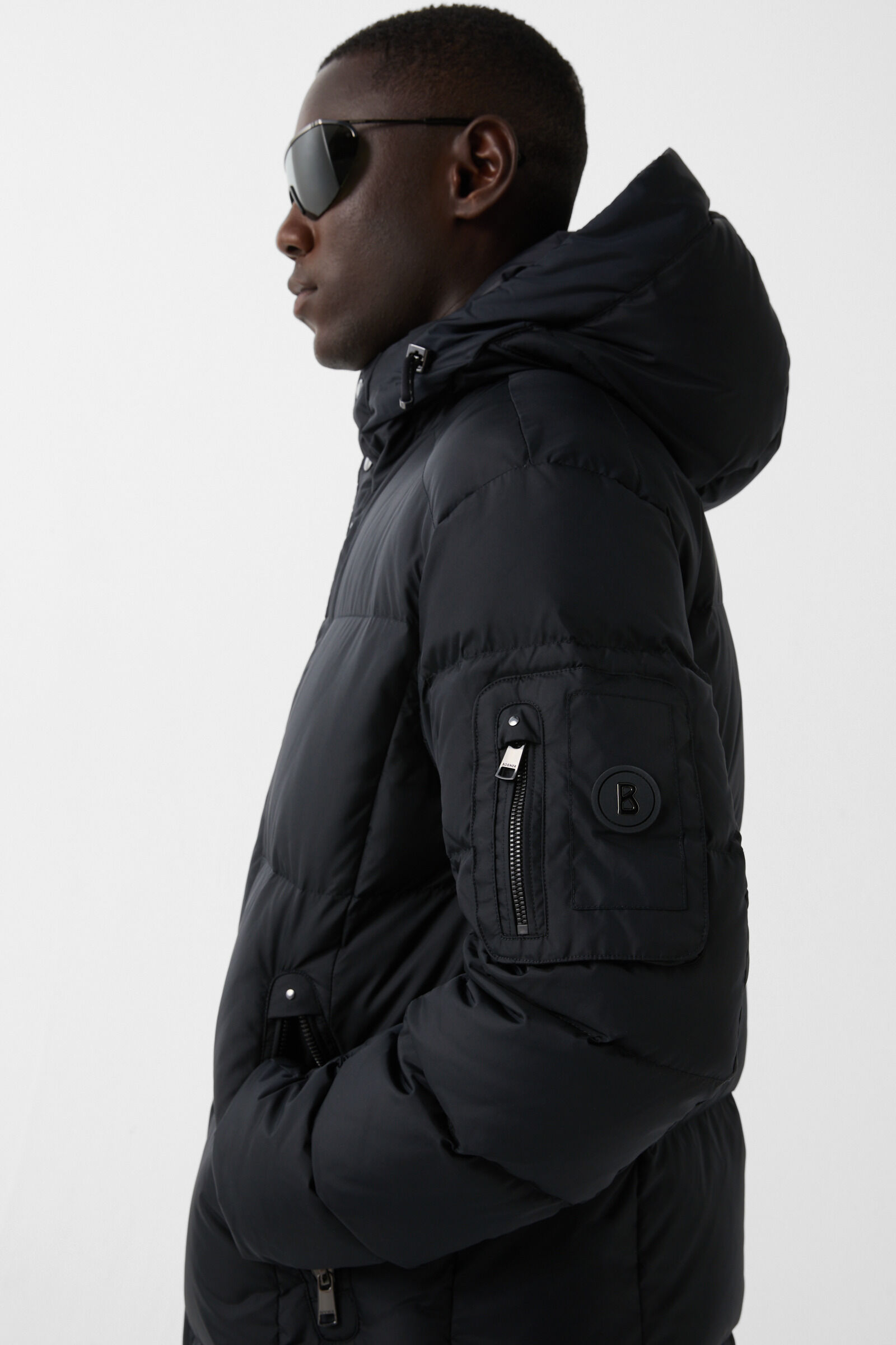 Jones down short coat Black