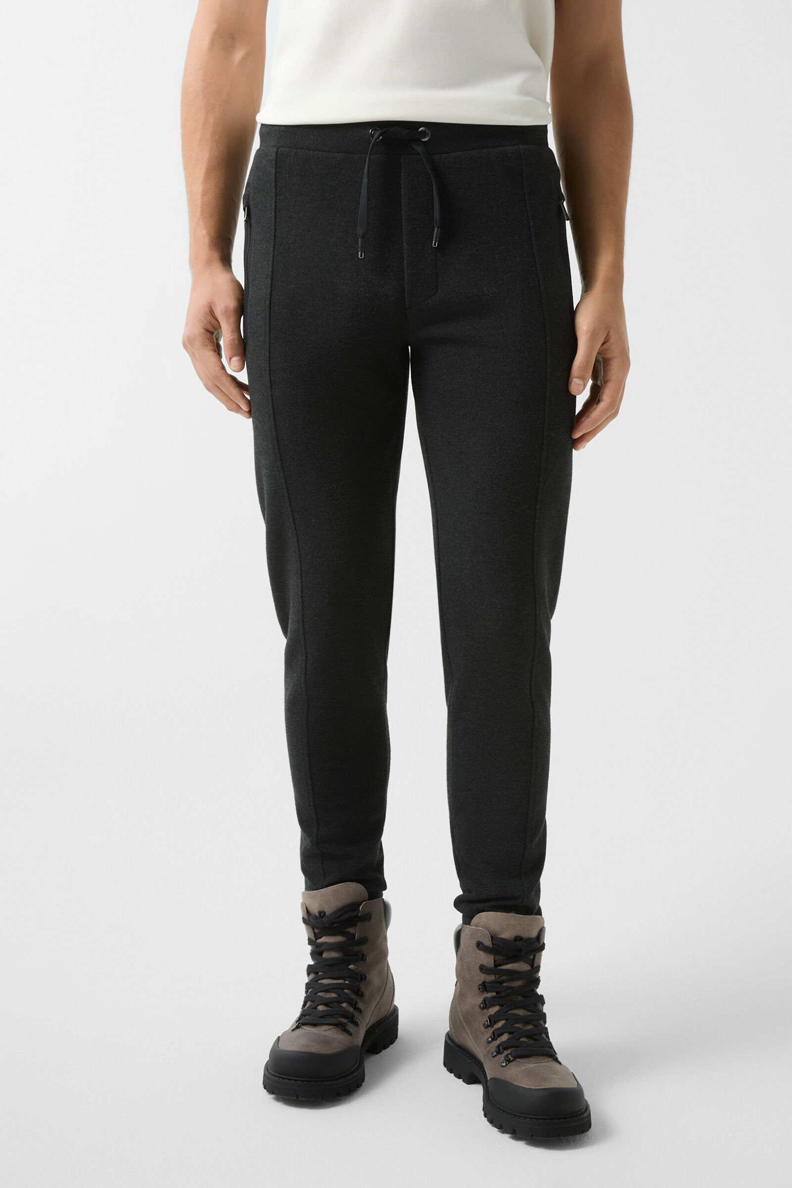 Bono flannel jogpants Anthracite