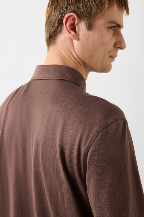 Bailey Polo Long-Sleeved Top Brown