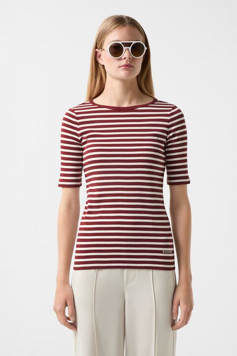 T-Shirt Louna Weinrot/Off-White T-Shirt Louna Weinrot/Off-White