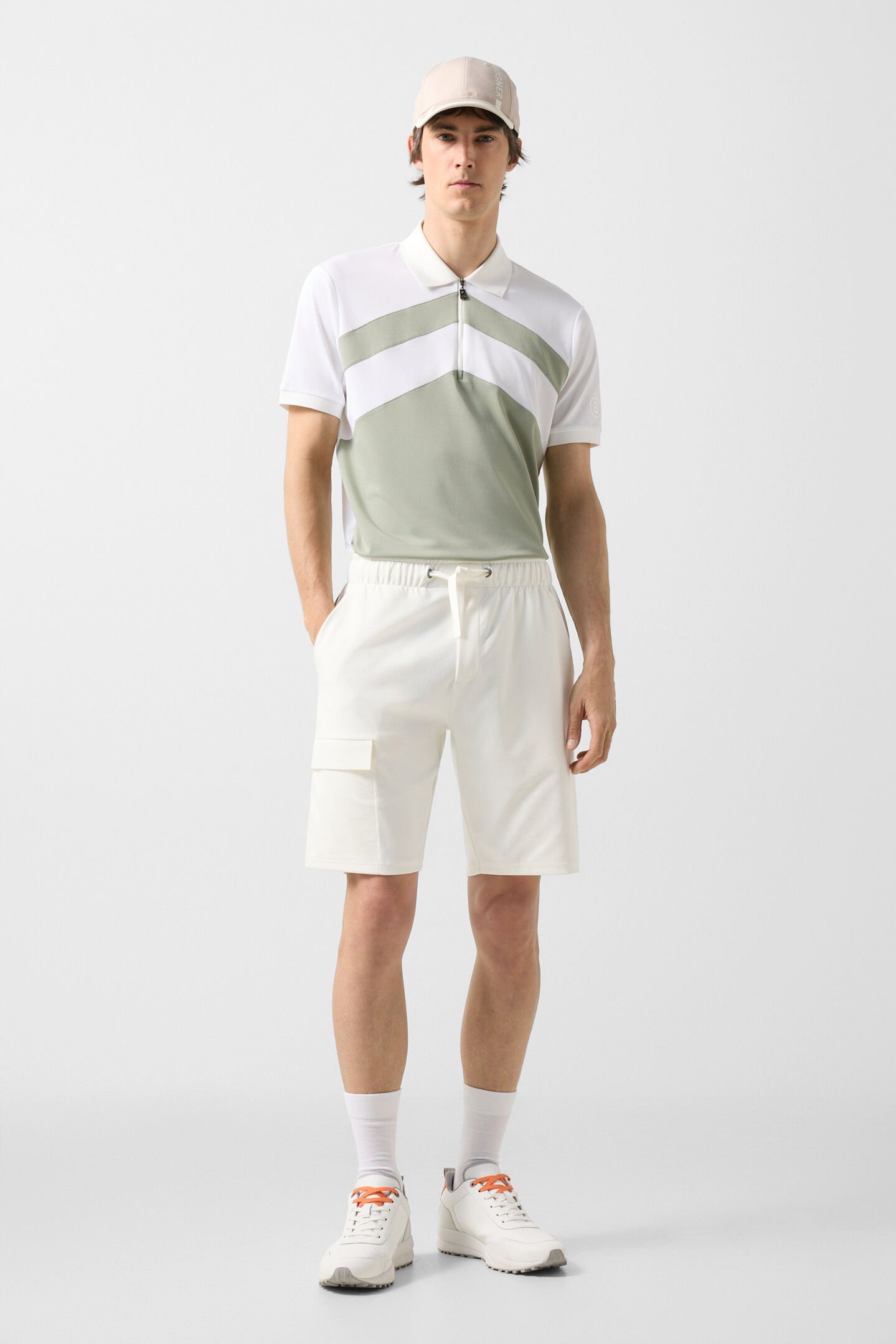 Sweatshort cargo Denny Blanc cass&eacute;/eucalyptus