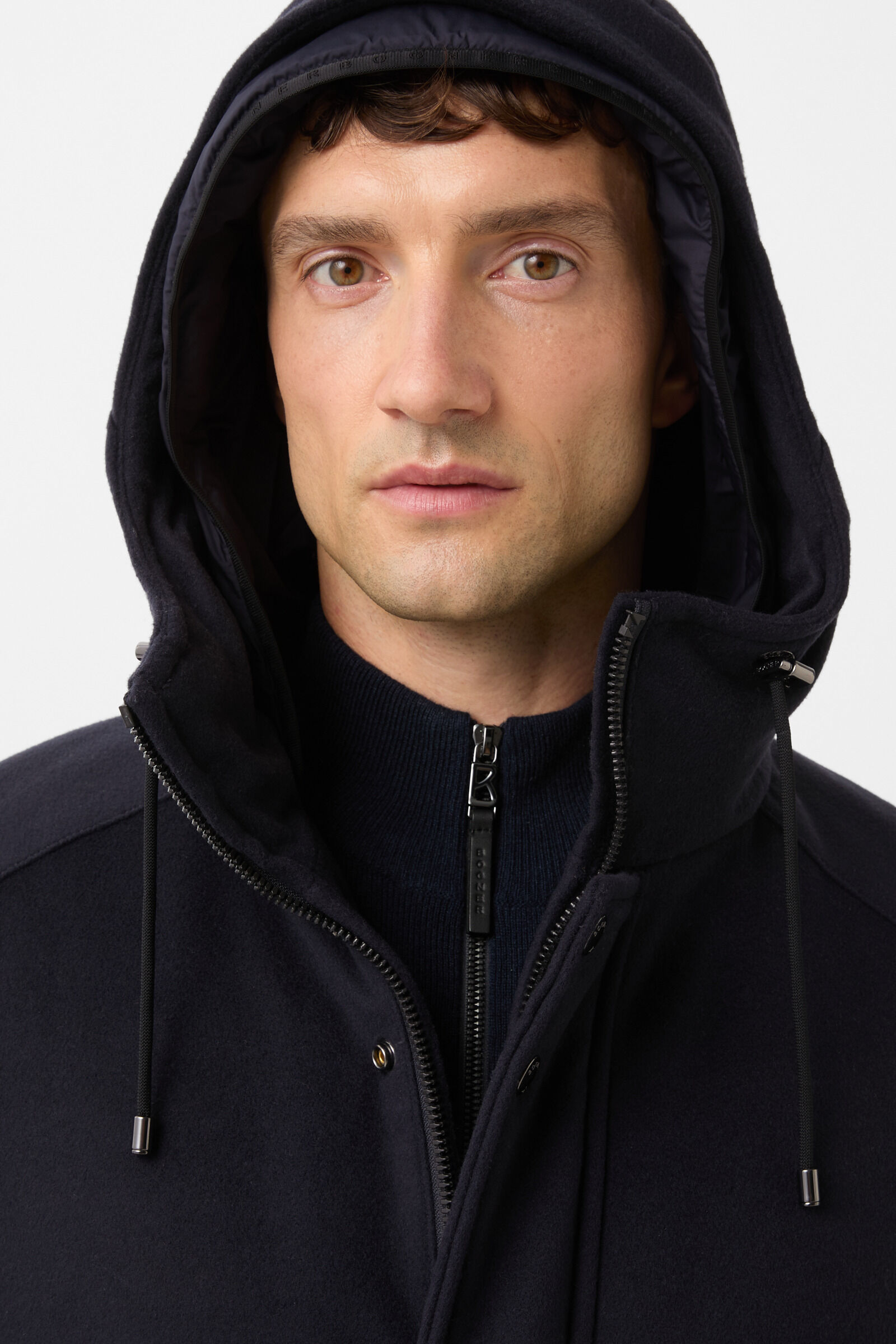 Perce down parka Navy blue