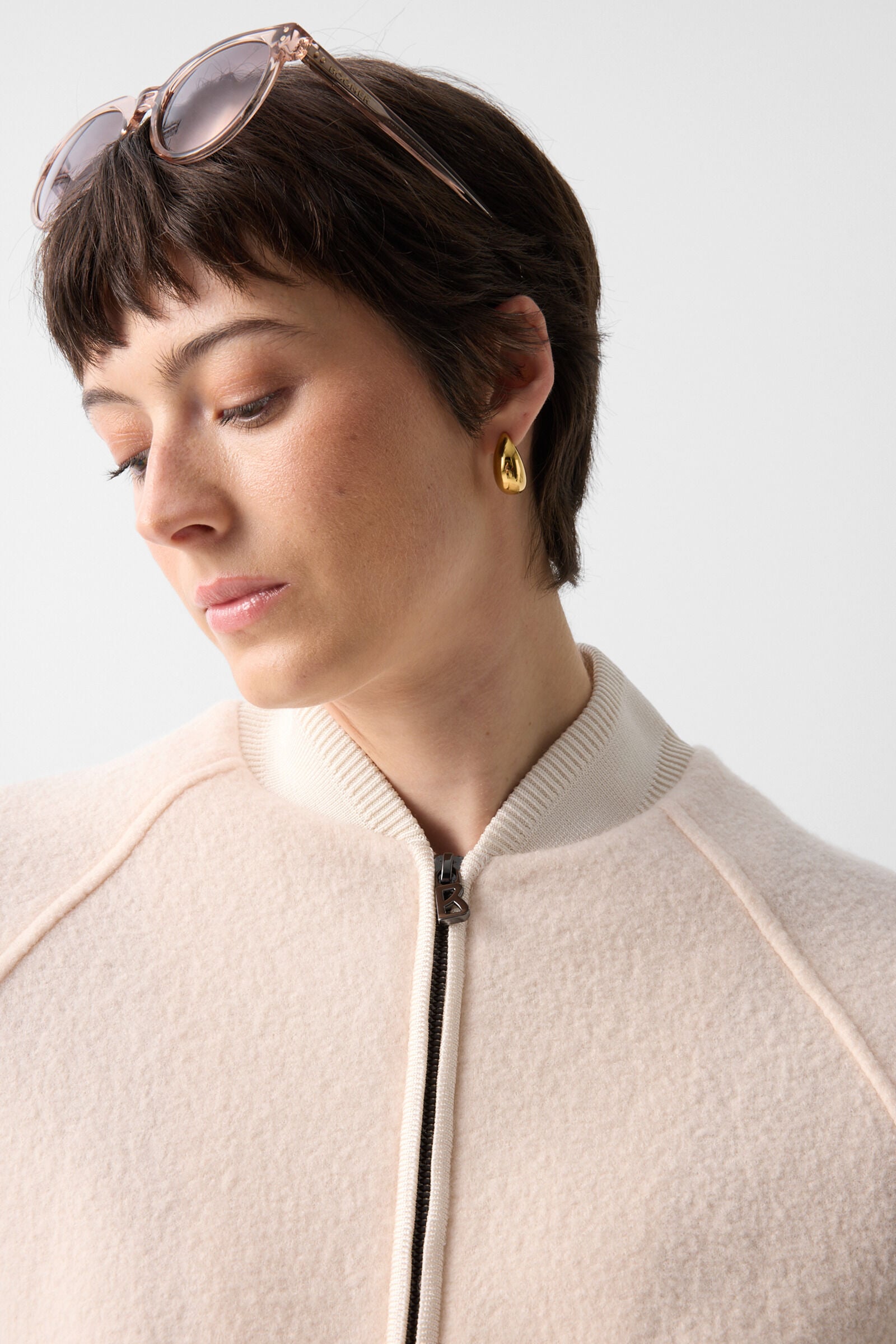 Editha woollen blouson Cream