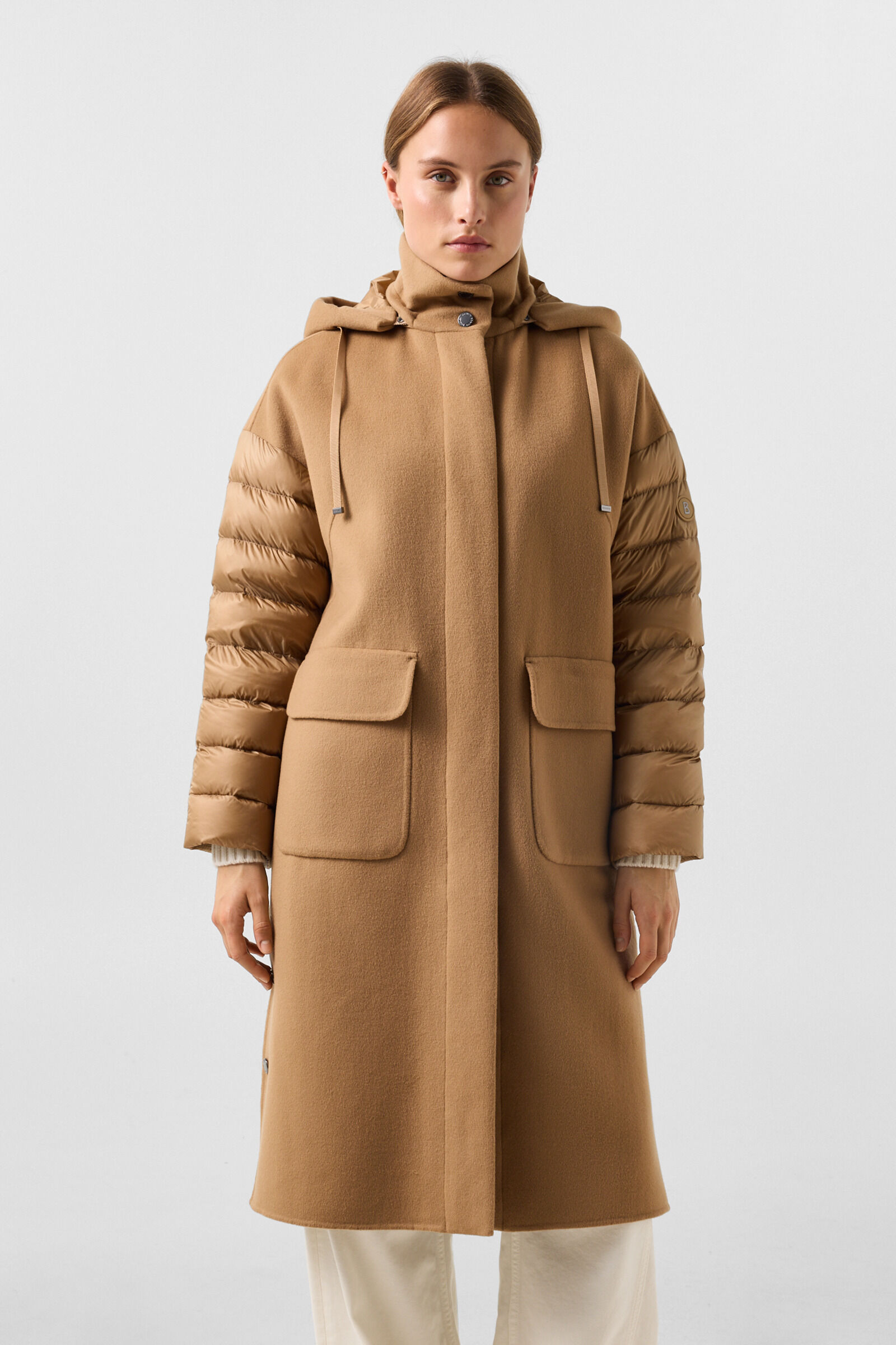 Trisha double-faced wool coat Camel