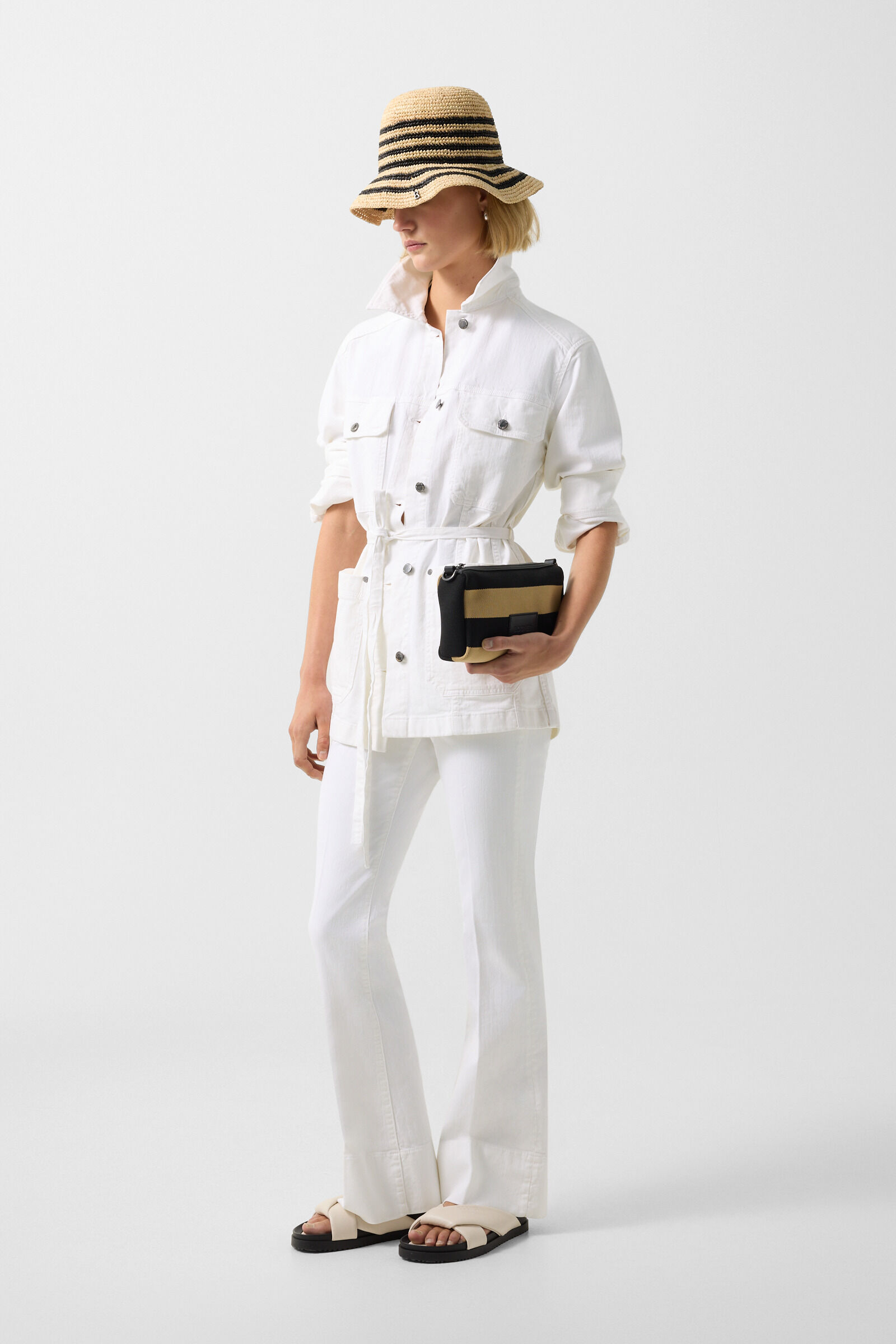 Pelin denim jacket White