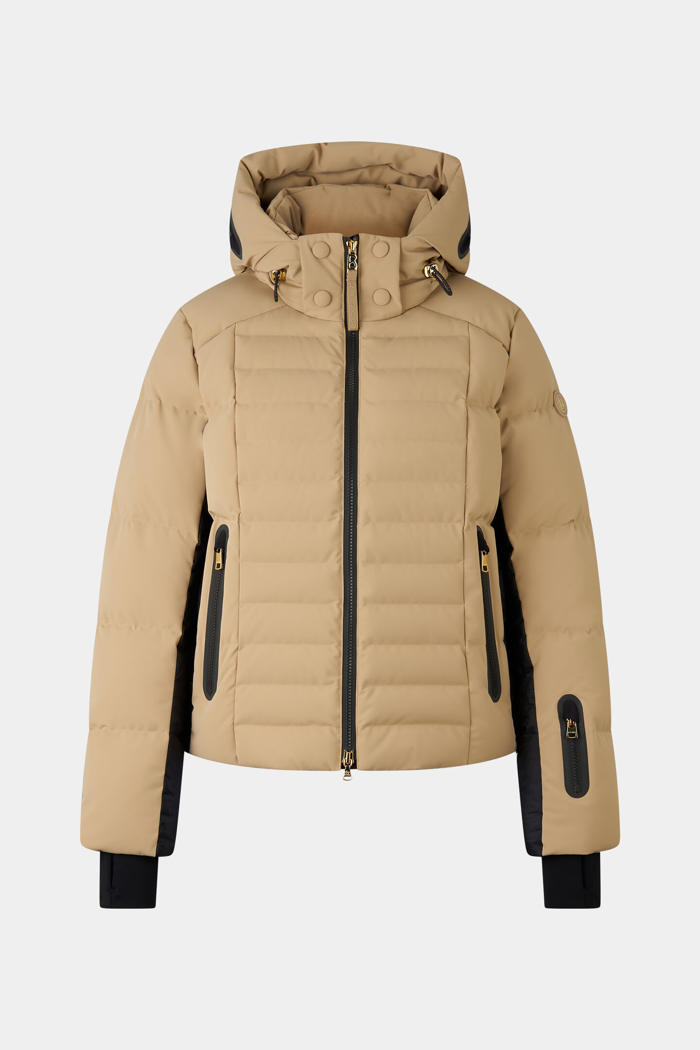 Ski-Daunenjacke Bond Beige/Schwarz