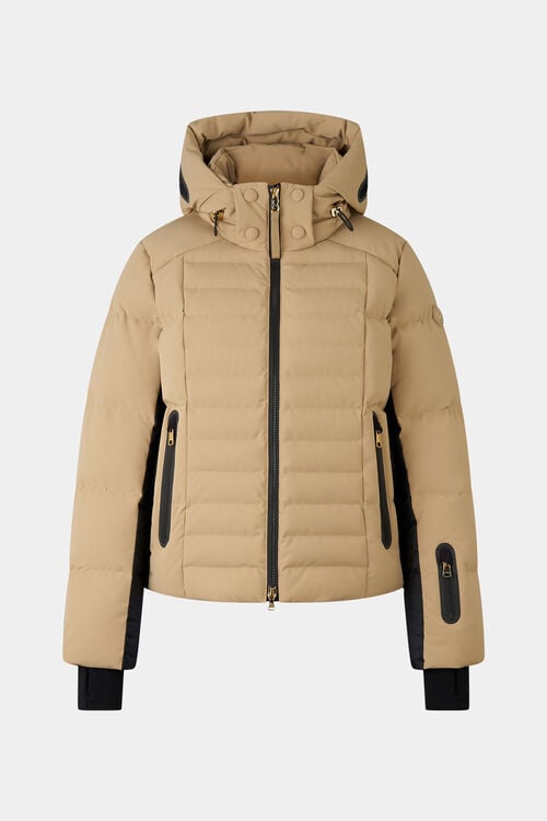 Bond down ski jacket Beige/black