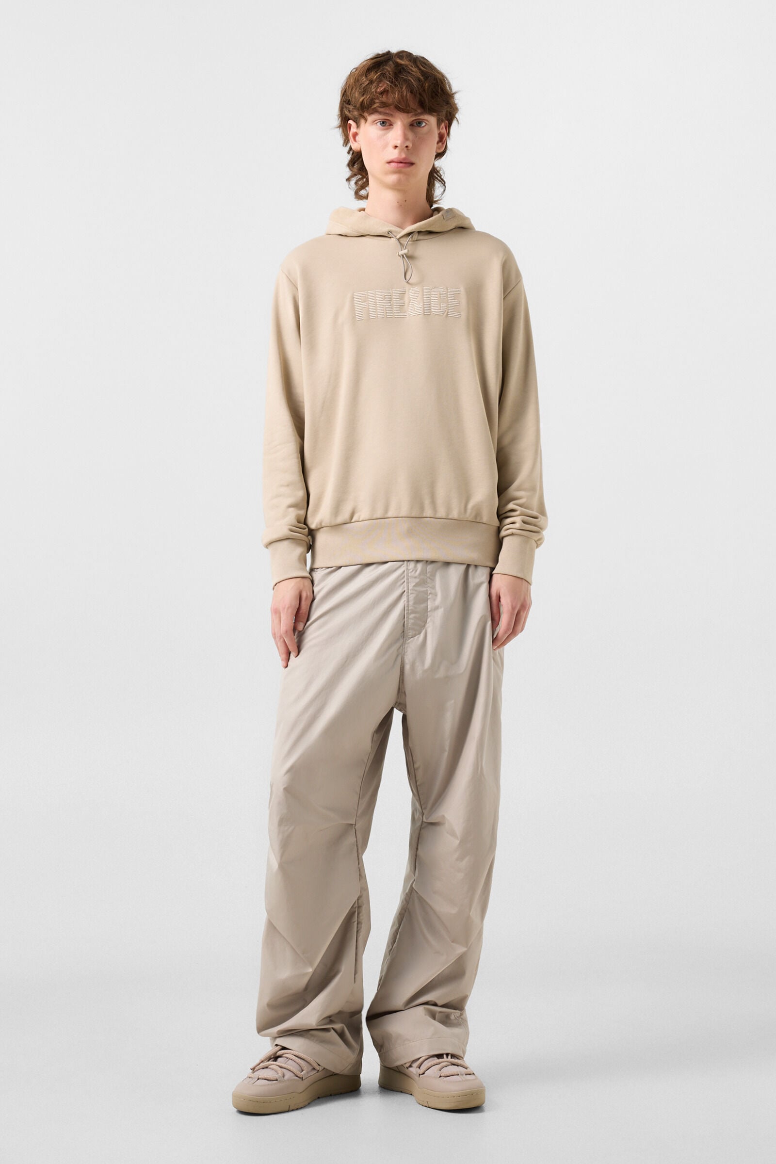 Kristan cotton hoodie Beige
